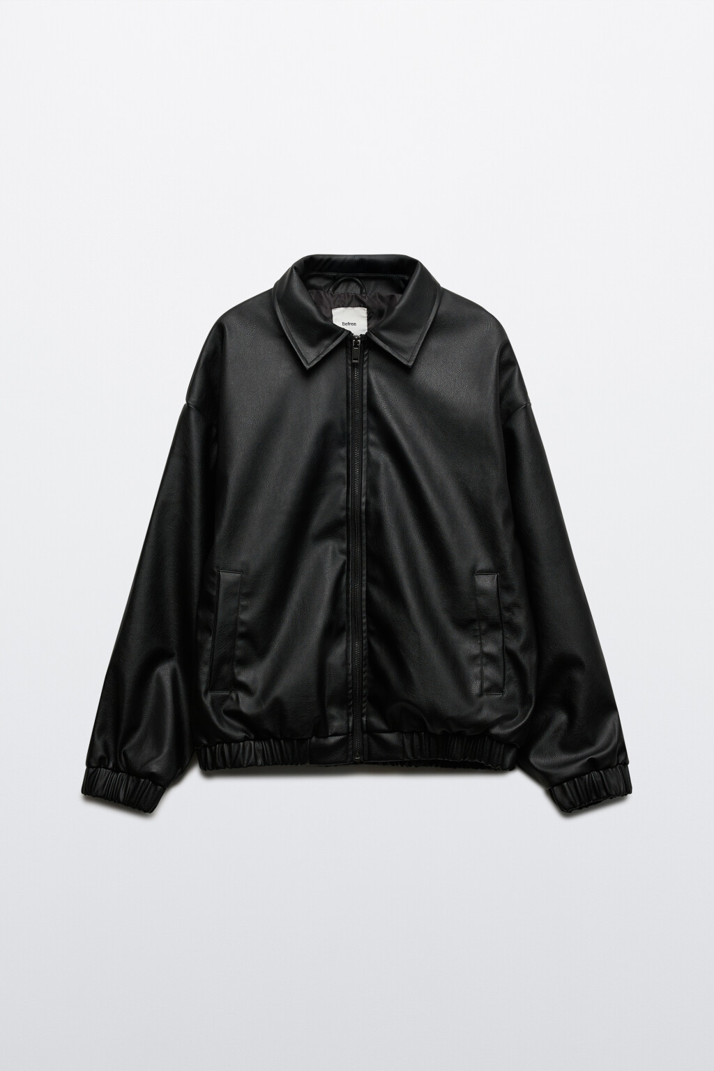 Куртка на молнии с матовой фактурой - цвет черный - 9