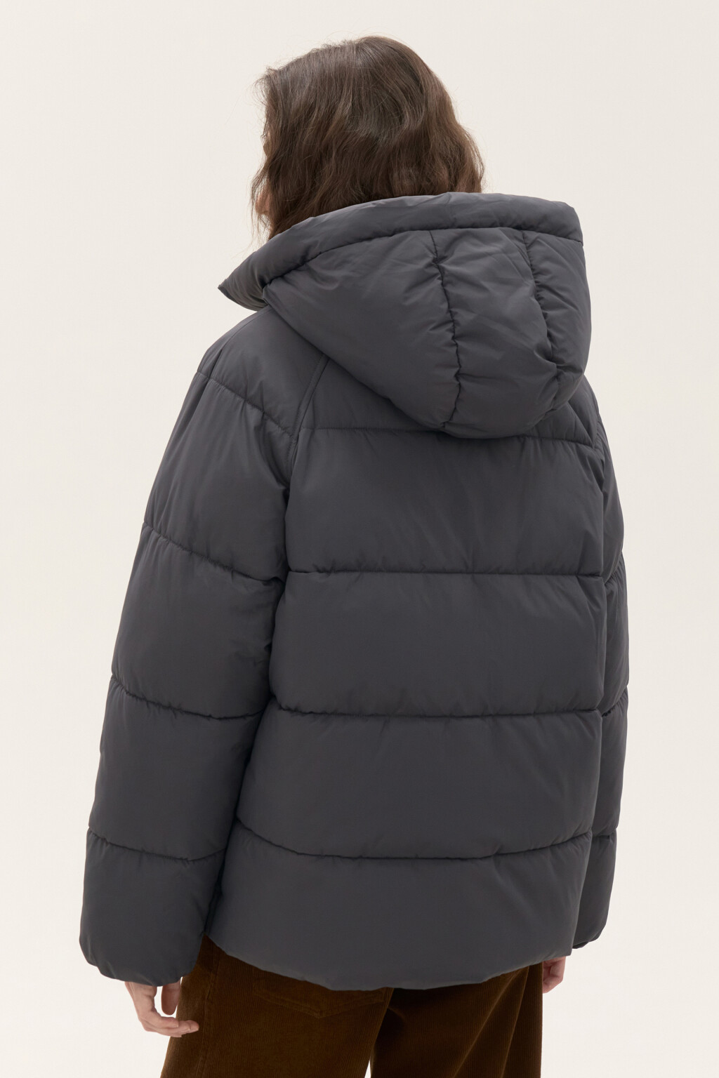 Куртка стеганая с капюшоном - цвет серый - 3