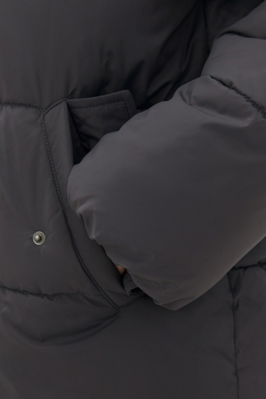 Куртка стеганая с капюшоном - цвет серый - 6