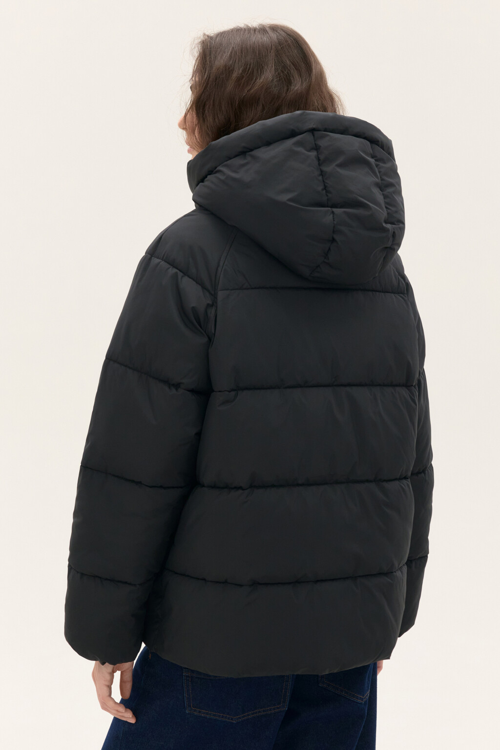 Куртка стеганая с капюшоном - цвет черный - 4