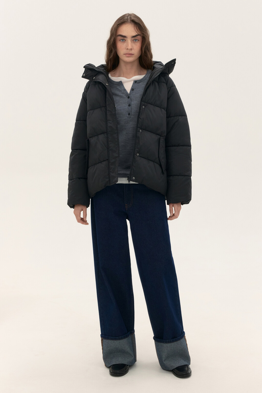 Куртка стеганая с капюшоном - цвет черный - 5
