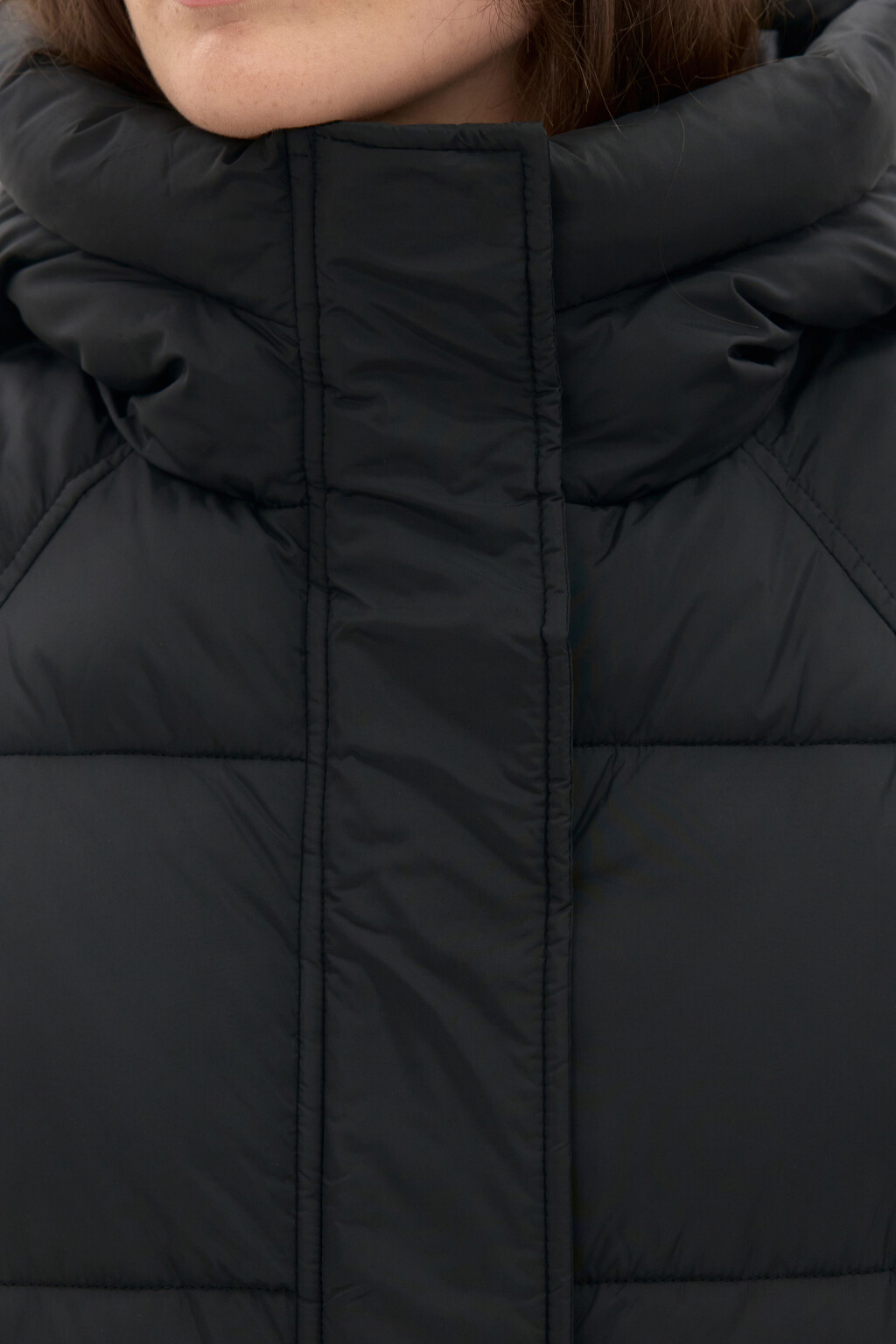 Куртка стеганая с капюшоном - цвет черный - 6