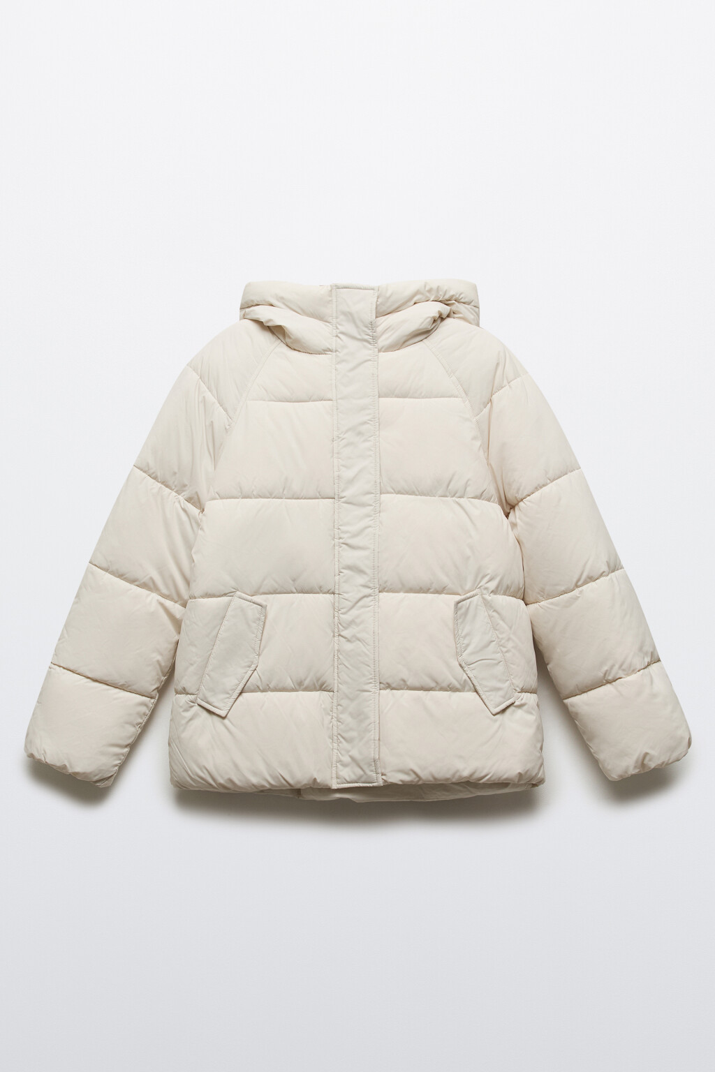 Куртка стеганая с капюшоном - цвет молочный - 7