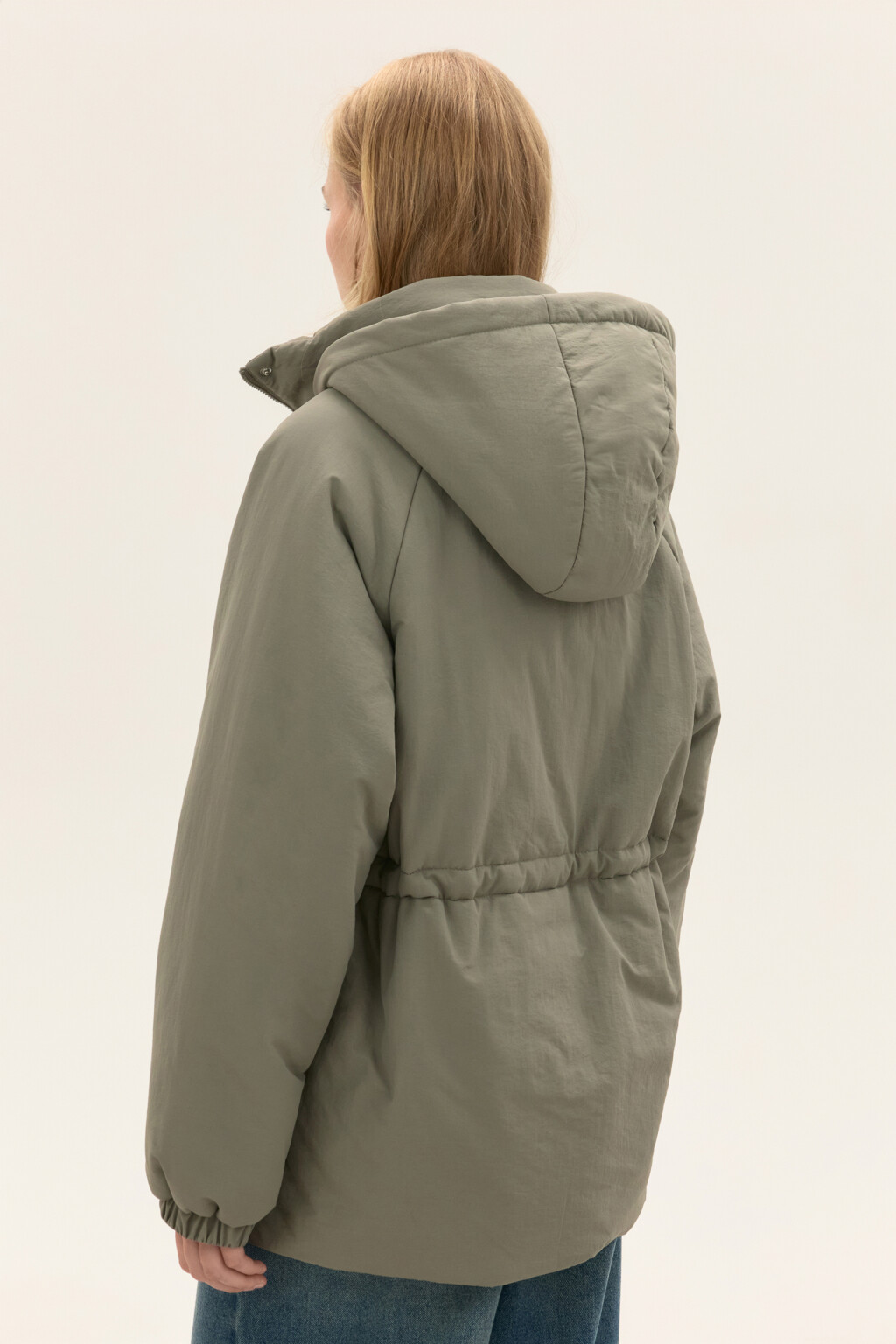 Куртка-парка утепленная с капюшоном - цвет зеленый - 3