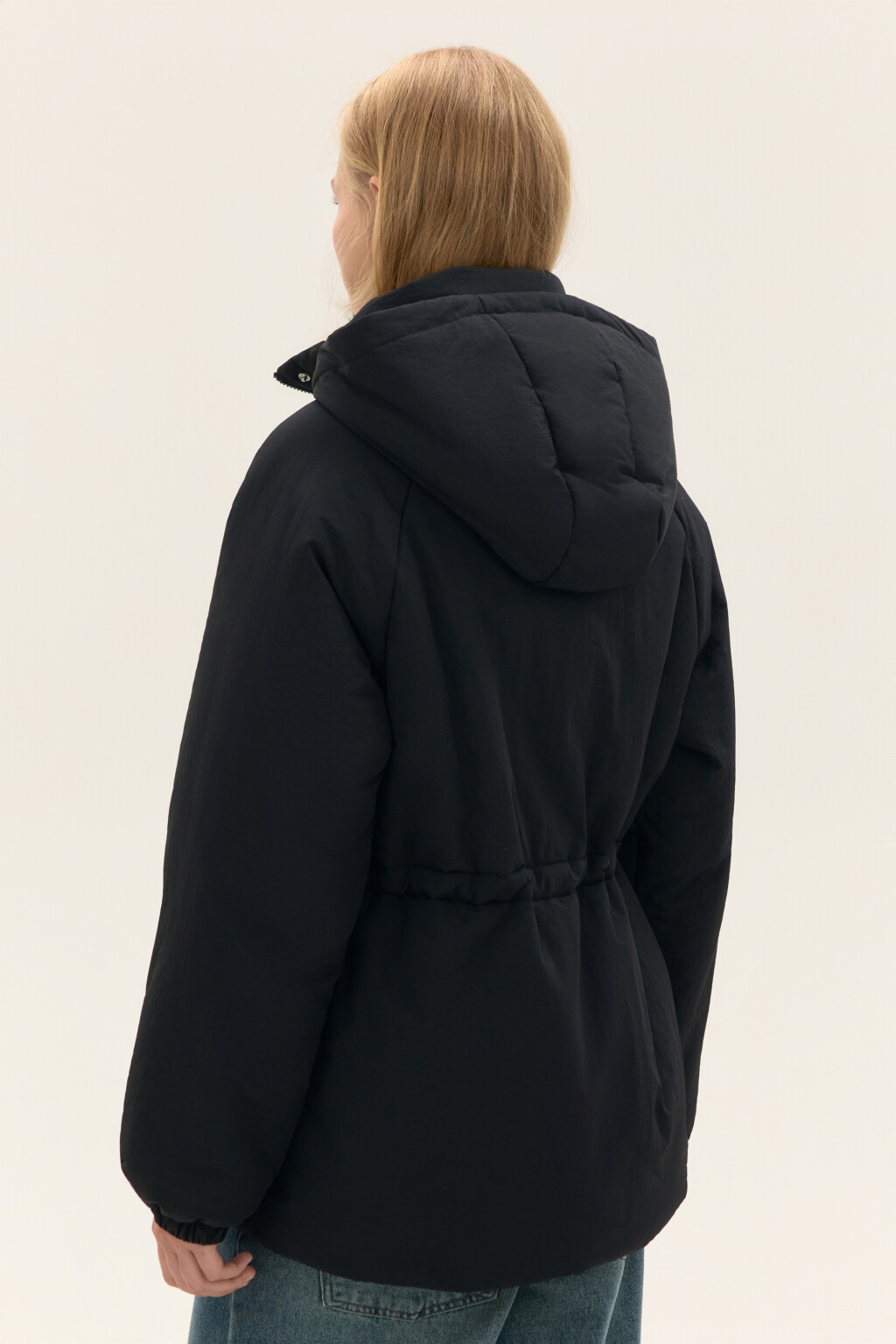 Куртка-парка утепленная с капюшоном - цвет черный - 3