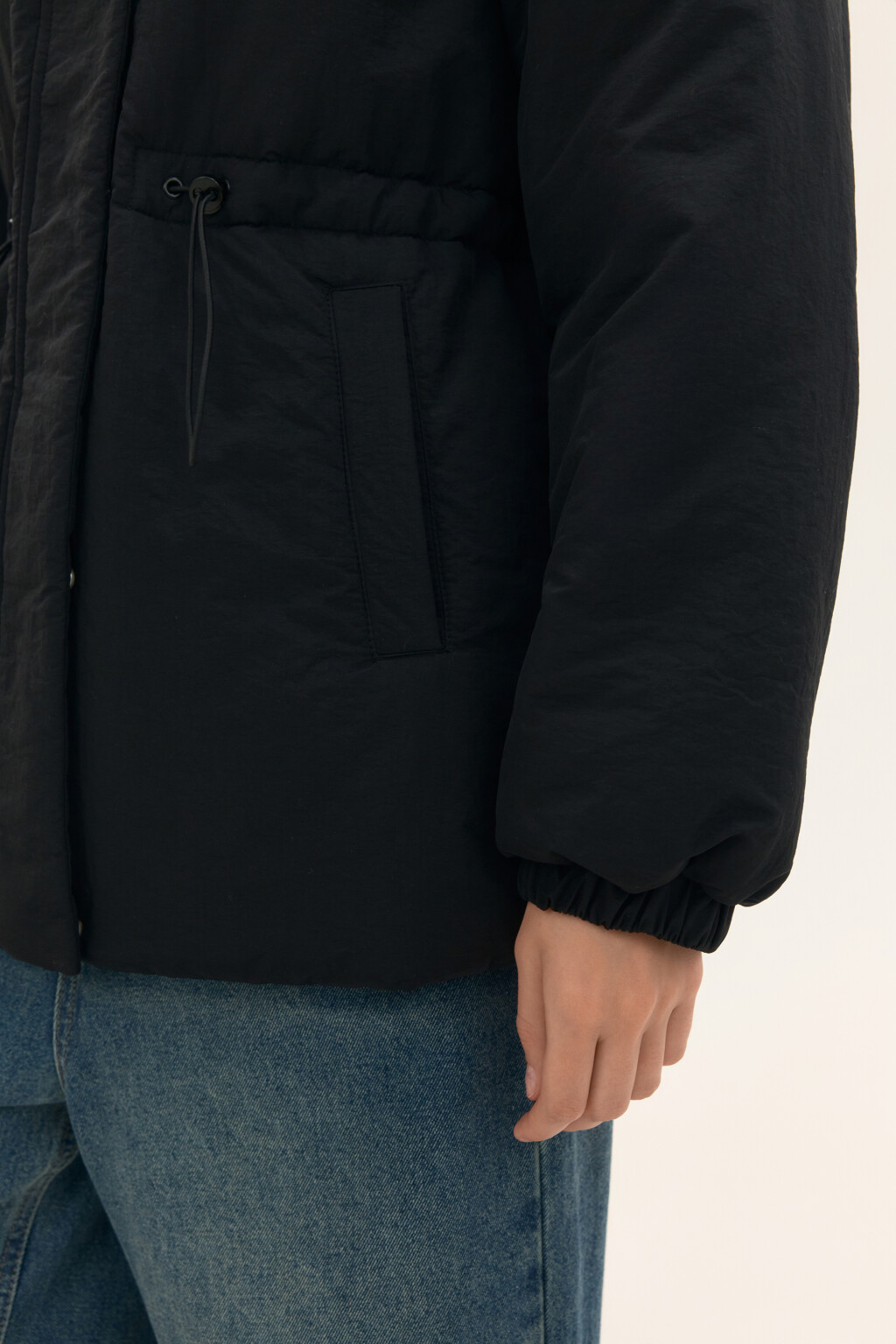 Куртка-парка утепленная с капюшоном - цвет черный - 6