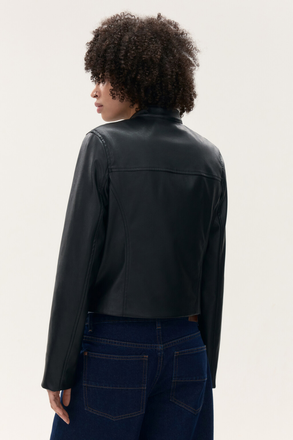 Куртка приталенная на молнии - цвет черный - 3