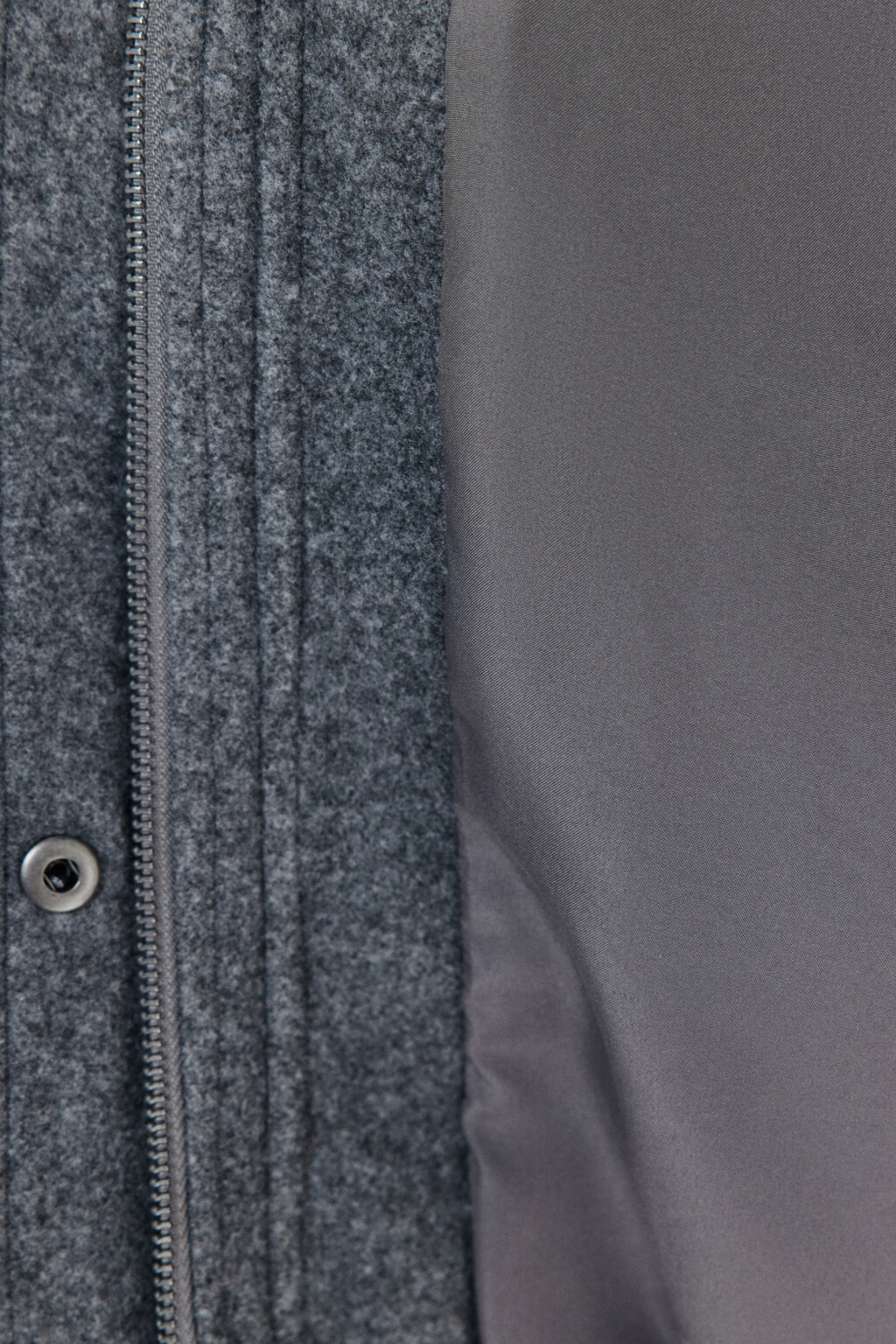 Куртка-бомбер из драповой ткани - цвет серый - 8