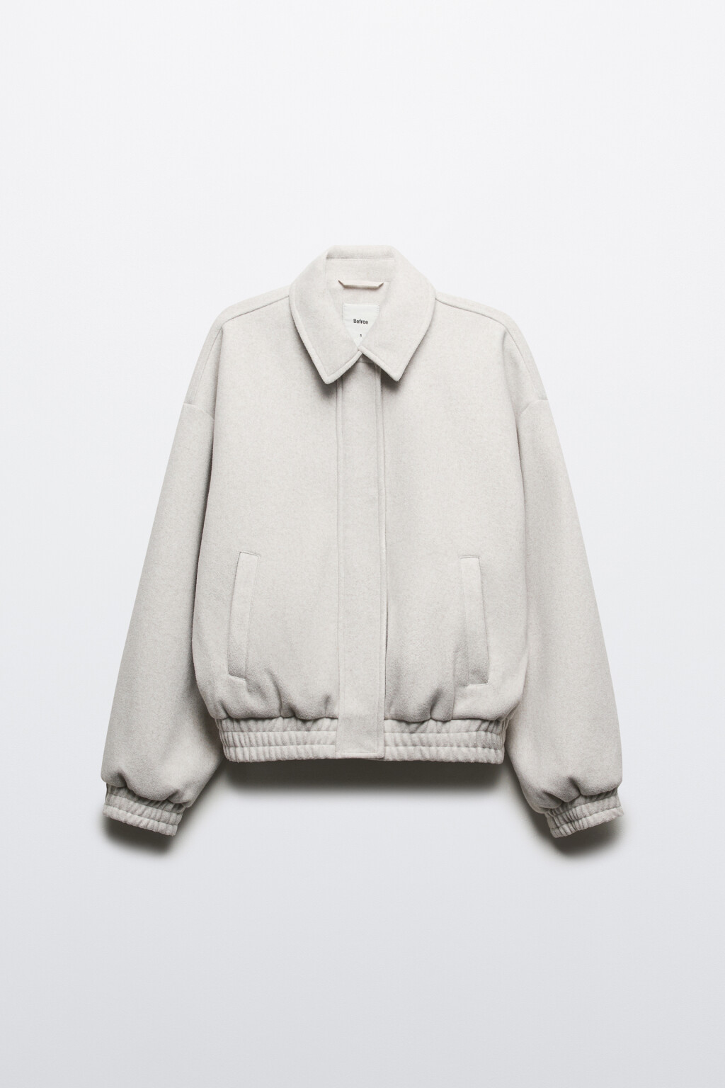 Куртка-бомбер из драповой ткани - цвет молочный - 10