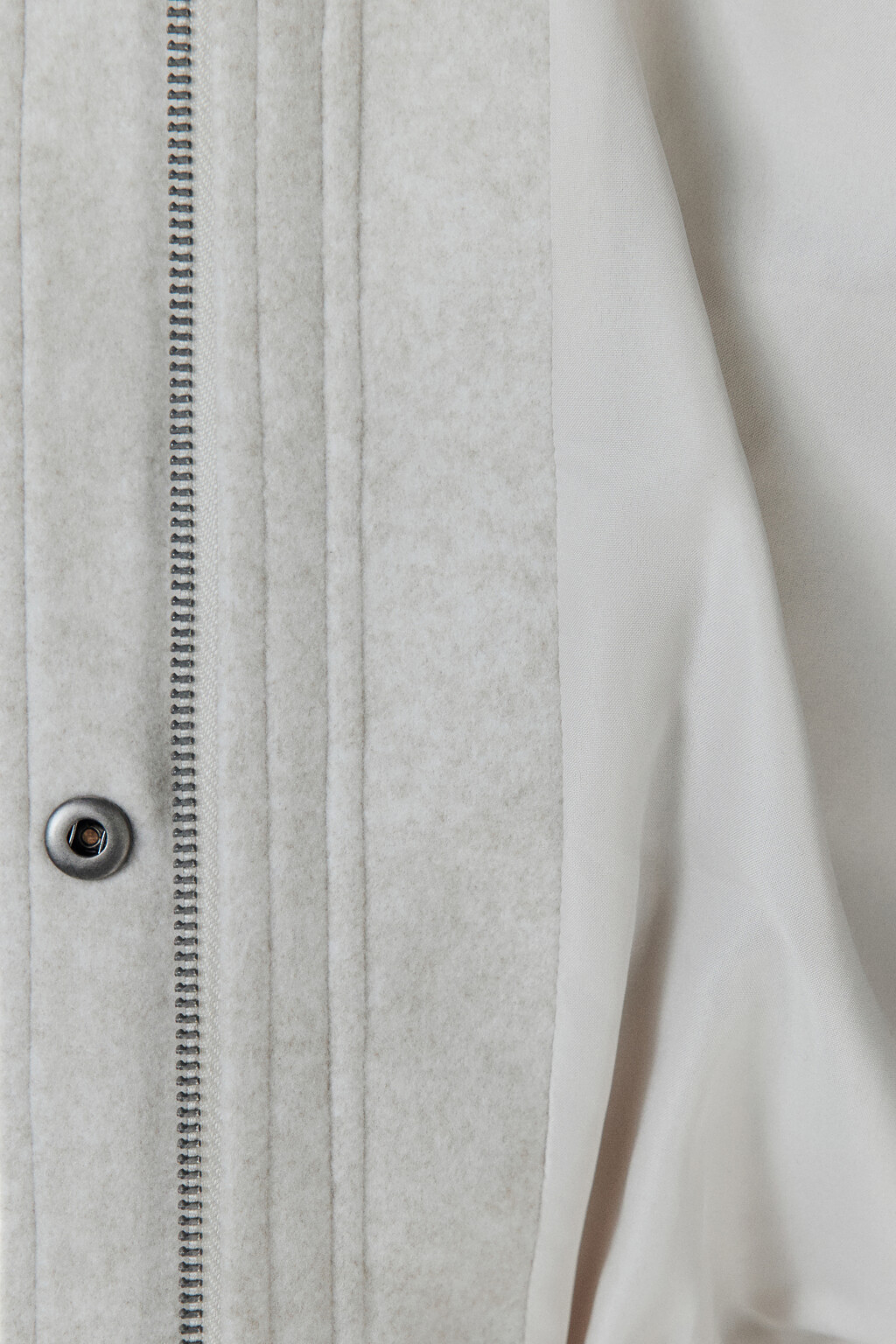 Куртка-бомбер из драповой ткани - цвет молочный - 9