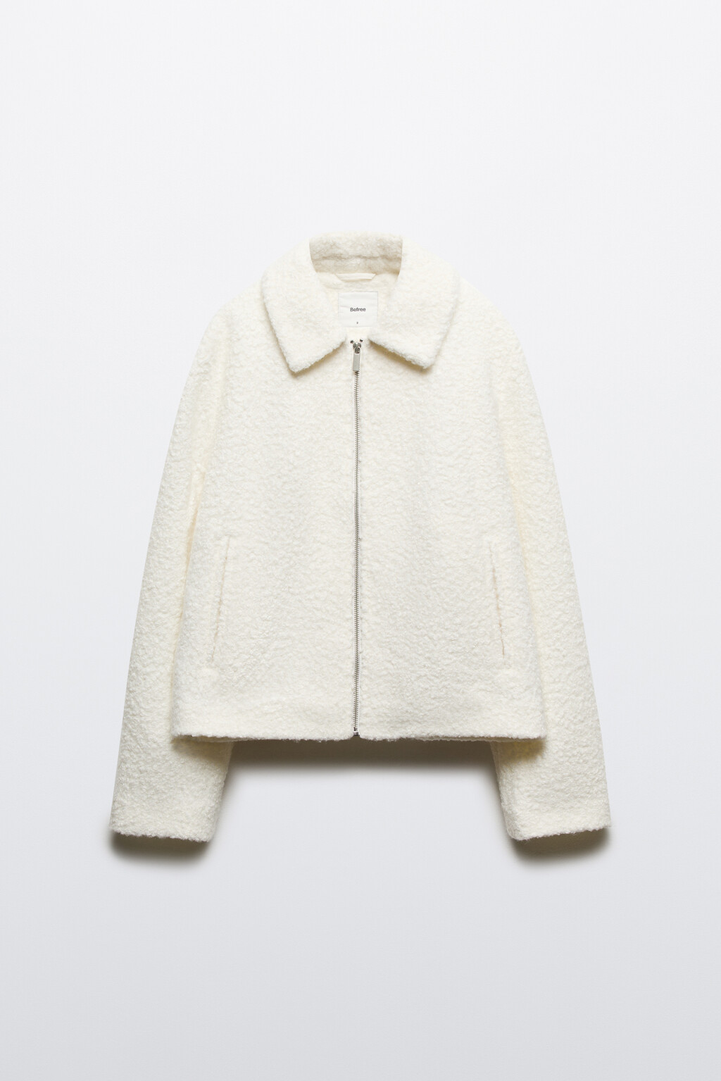 Куртка драповая на молнии - цвет молочный - 9