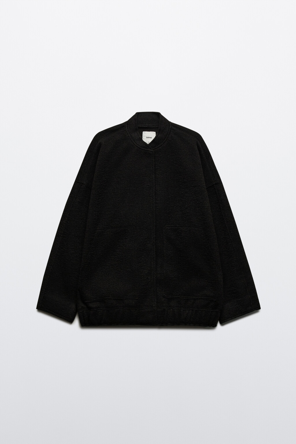 Куртка-бомбер из драповой ткани - цвет черный - 9