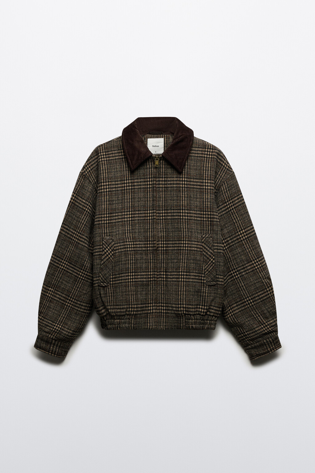 Куртка-бомбер драповая в клетку - цвет мультиколор - 9