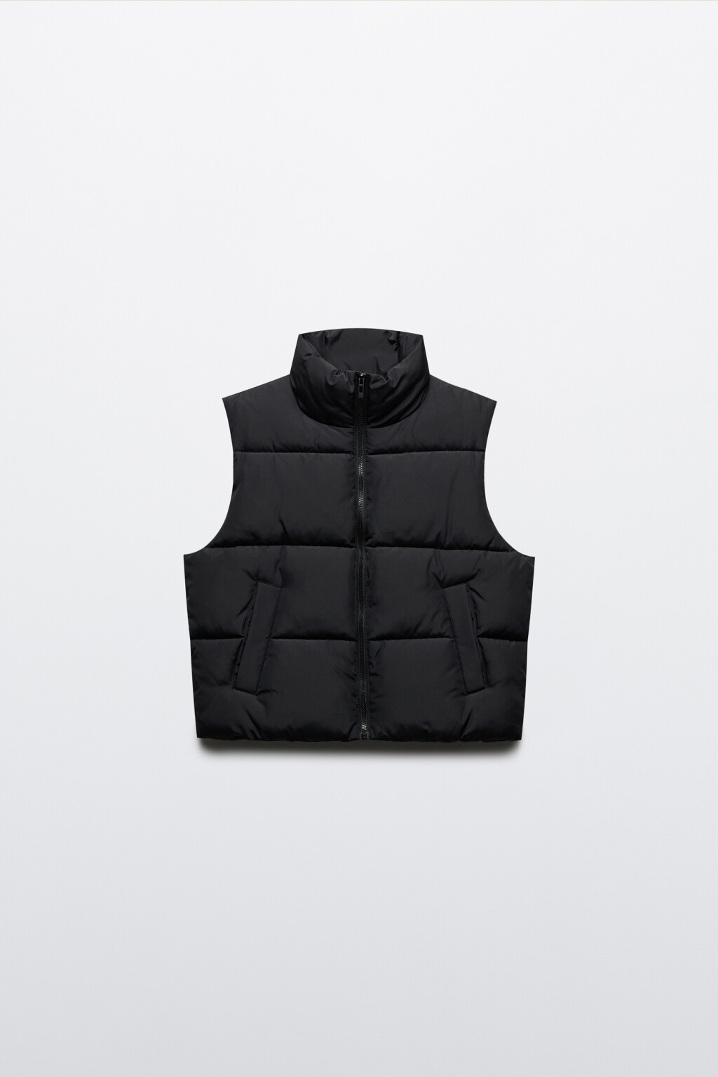 Жилет стеганый утепленный - цвет черный - 8
