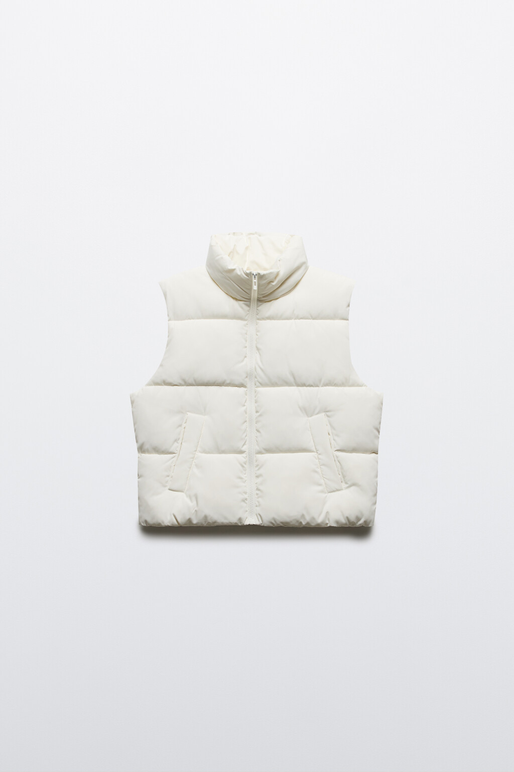 Жилет стеганый утепленный - цвет молочный - 8