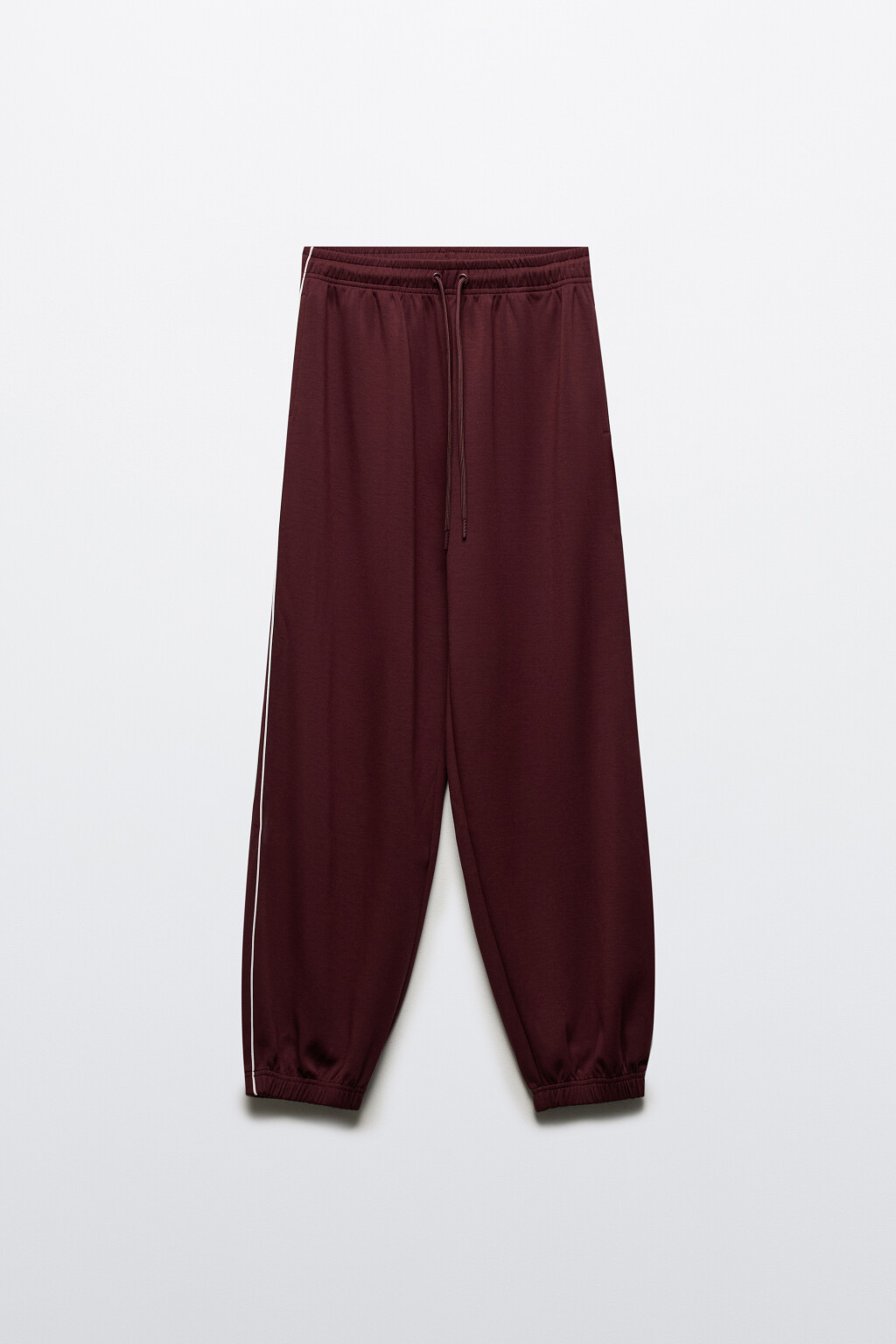 Брюки-джоггеры спортивные с лампасами - цвет бордовый - 7