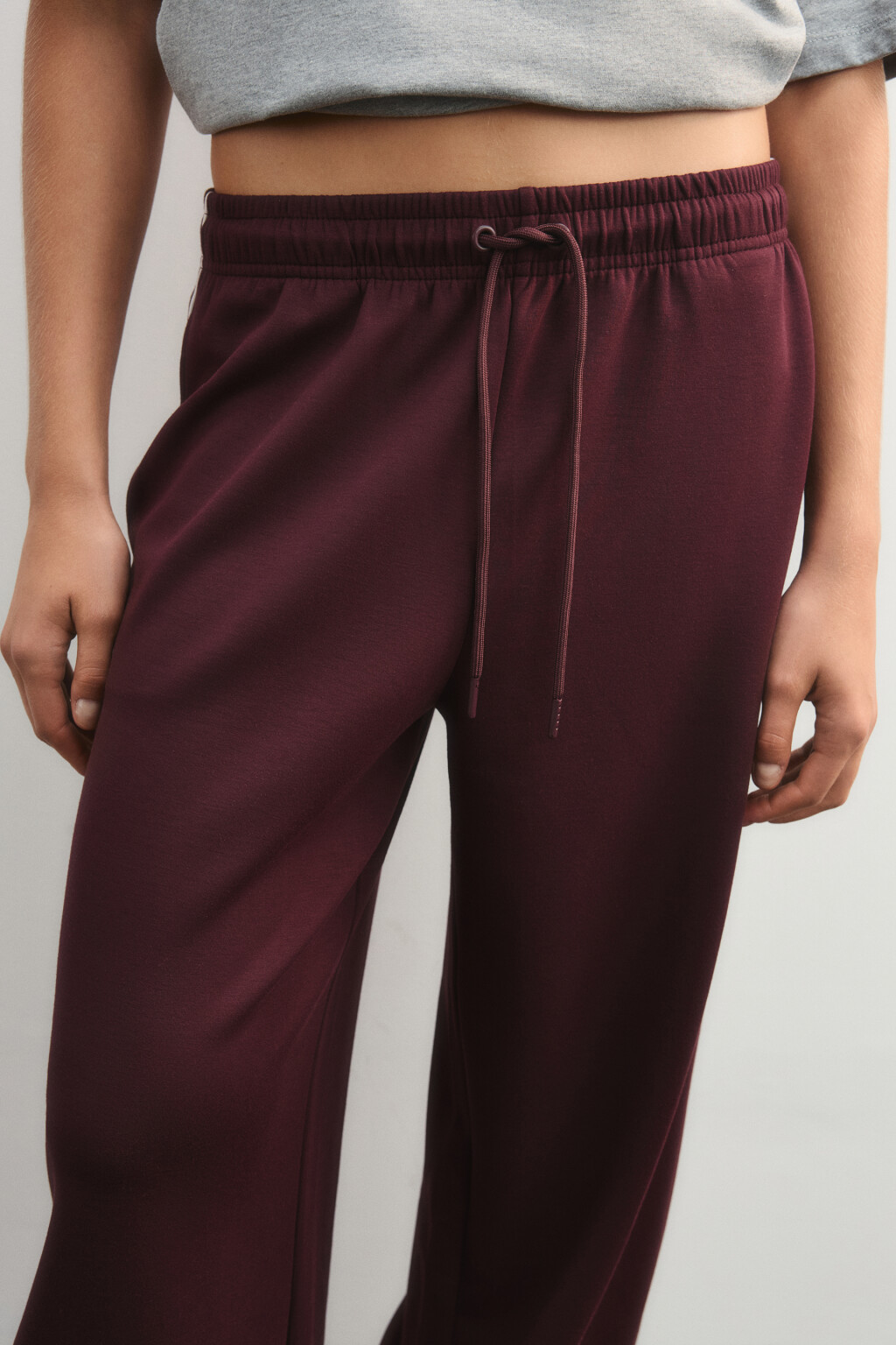 Брюки-джоггеры спортивные с лампасами - цвет бордовый - 5