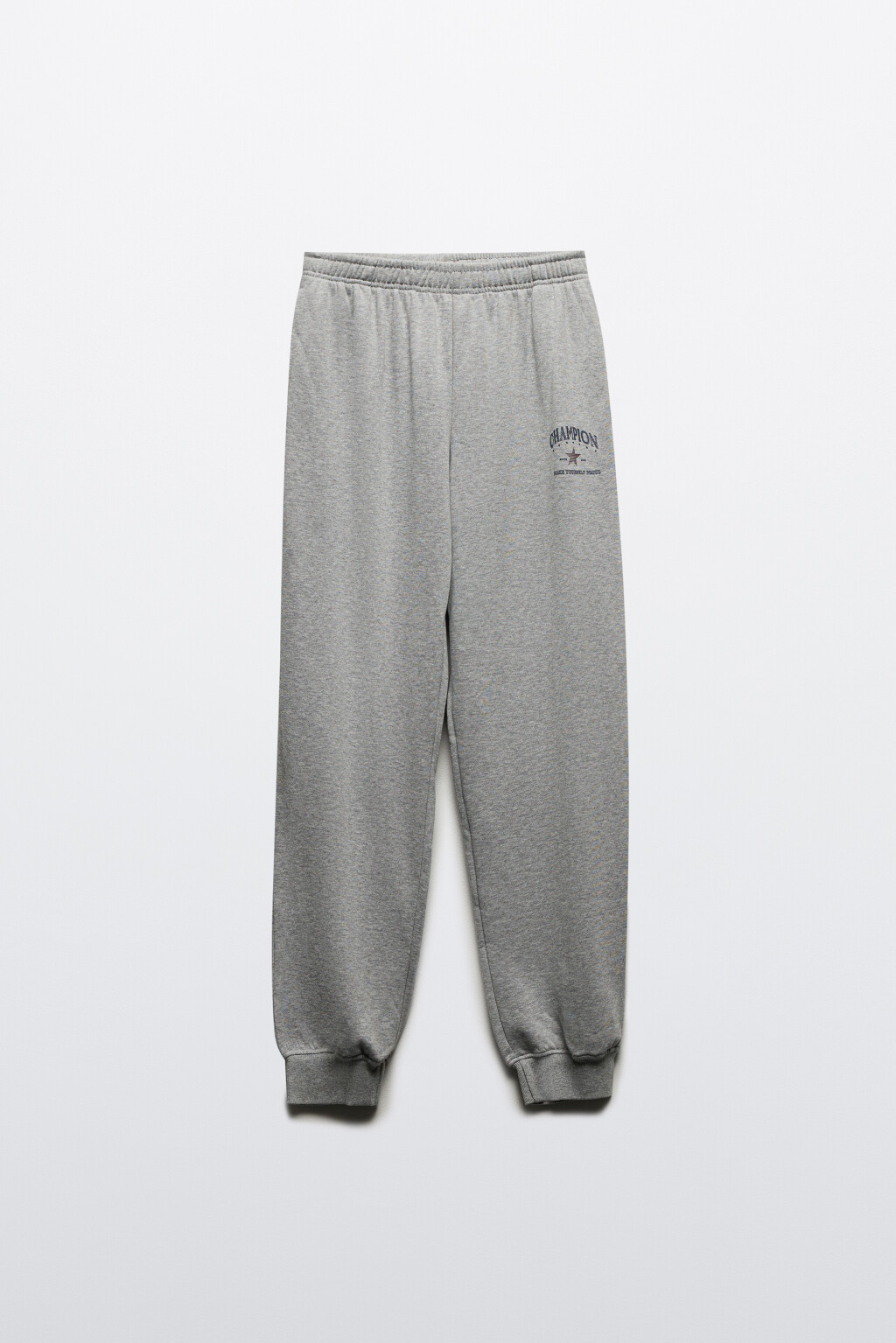 Брюки-джоггеры трикотажные с принтом - цвет серый - 8