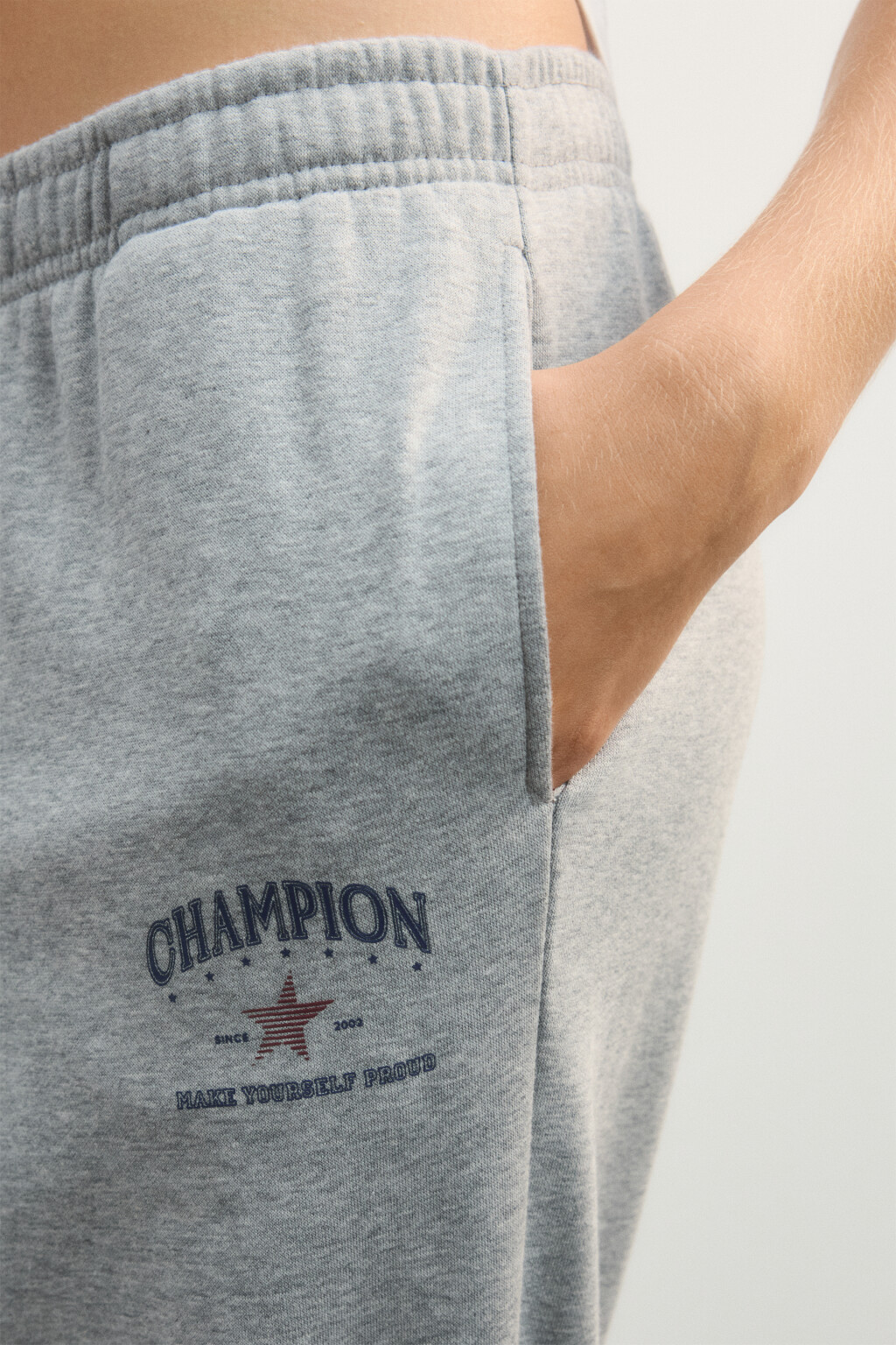 Брюки-джоггеры трикотажные с принтом - цвет серый - 6