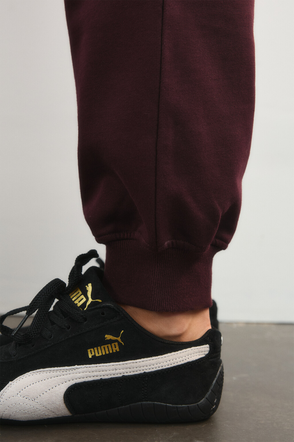 Брюки-джоггеры трикотажные с принтом - цвет бордовый - 6