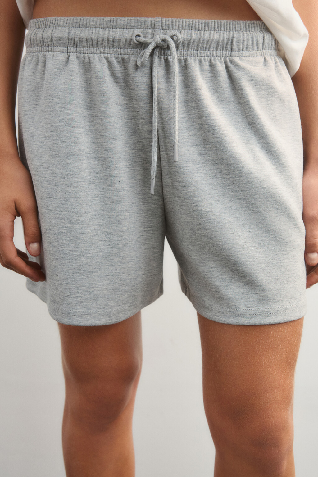 Шорты спортивные с лампасами - цвет серый - 6