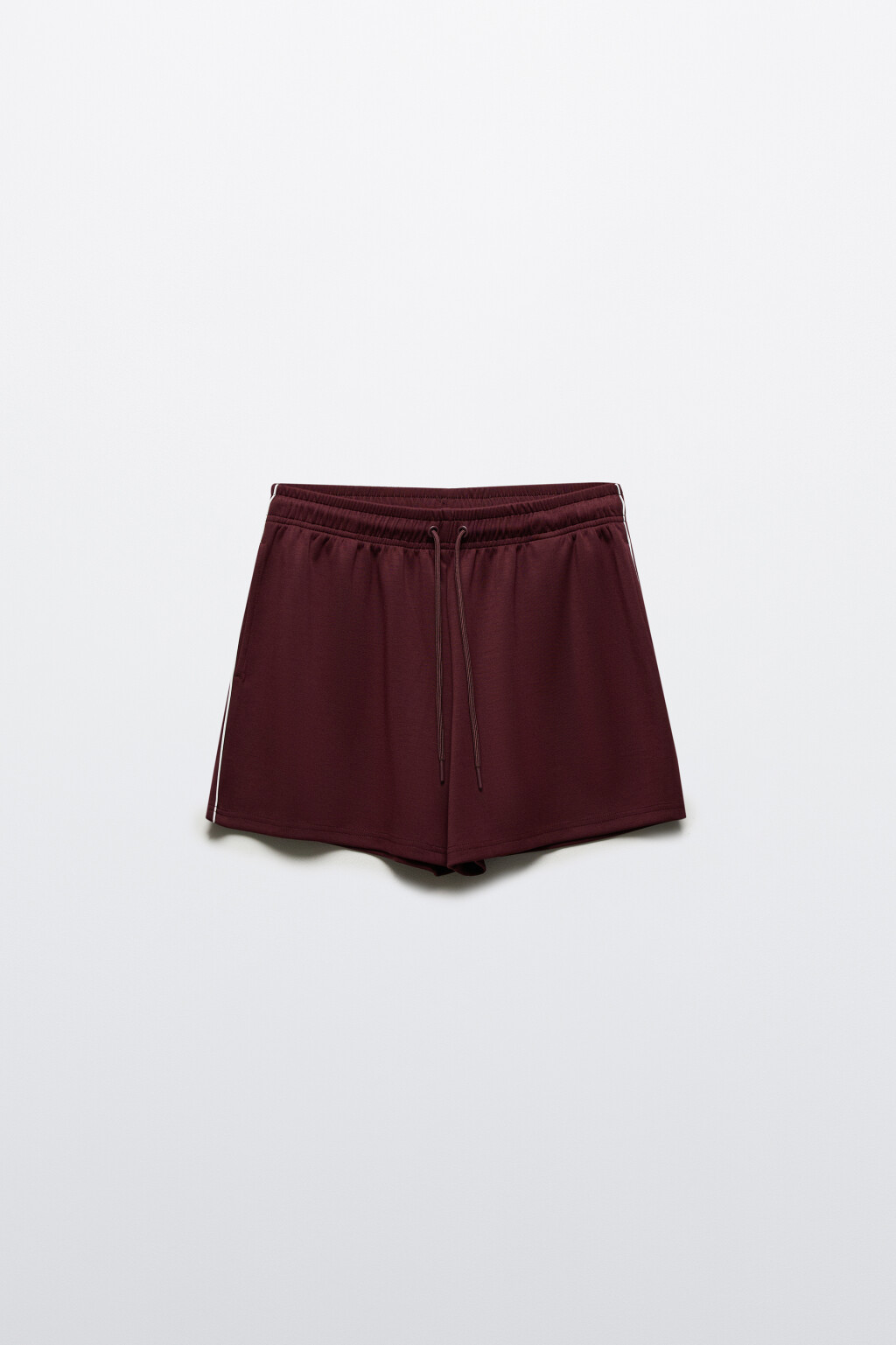 Шорты спортивные с лампасами - цвет бордовый - 9