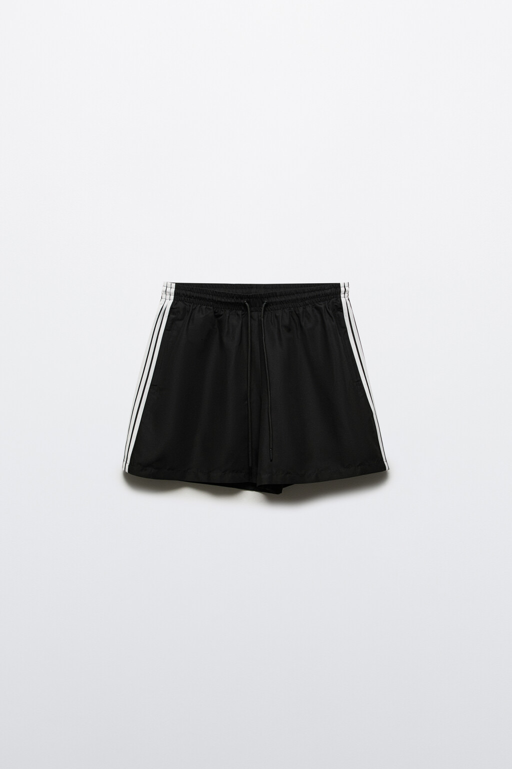 Шорты спортивные с лампасами - цвет черный - 8