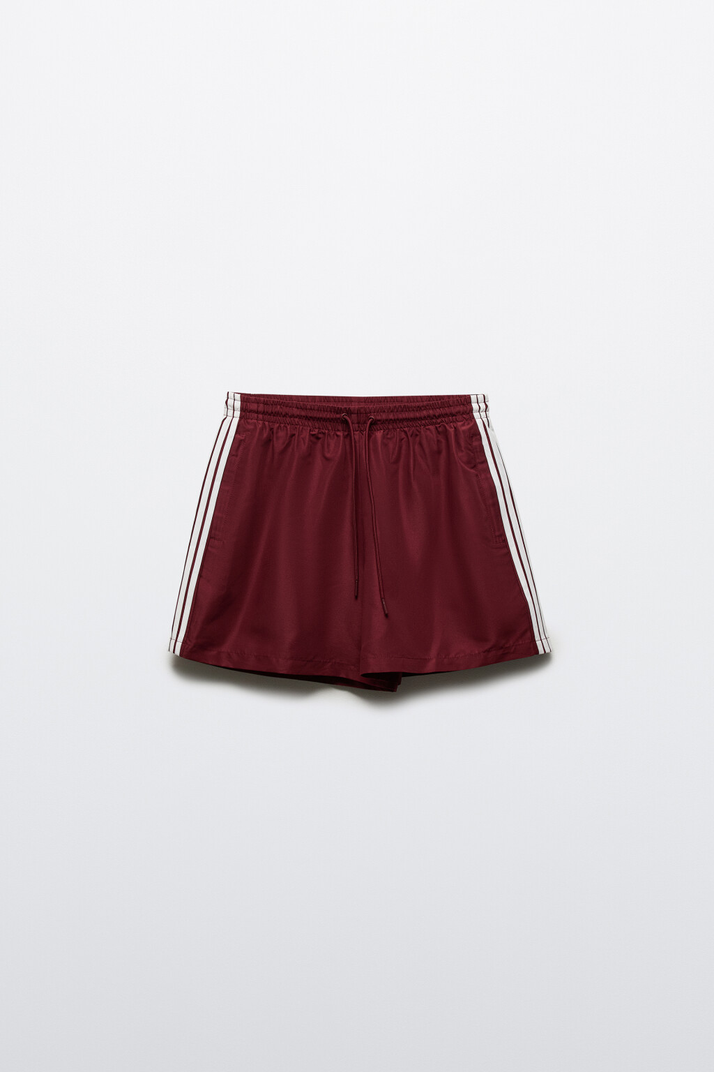 Шорты спортивные с лампасами - цвет бордовый - 7