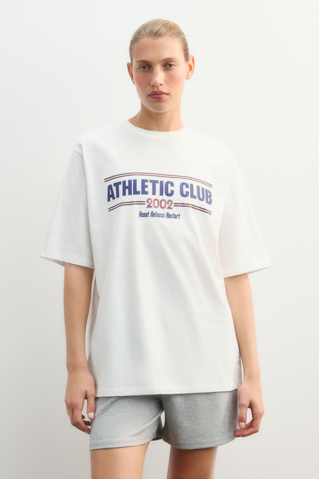 Футболка спортивная с принтом - цвет ванильный - 3