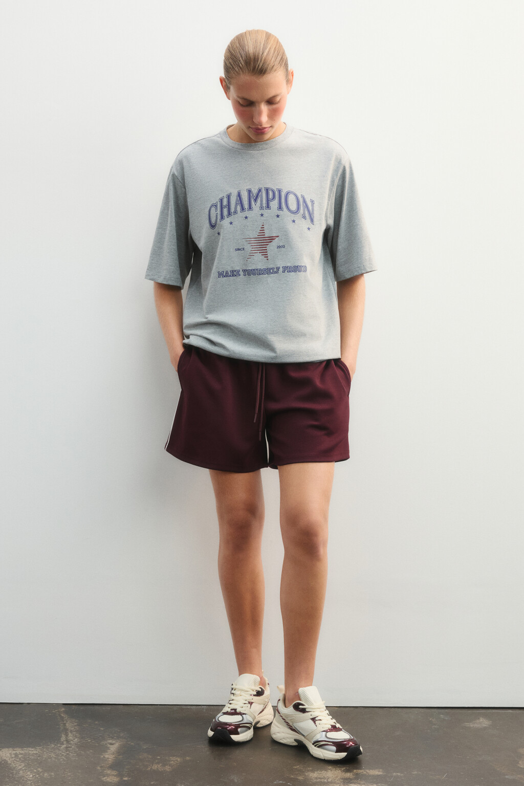 Футболка спортивная с принтом - цвет серый - 5