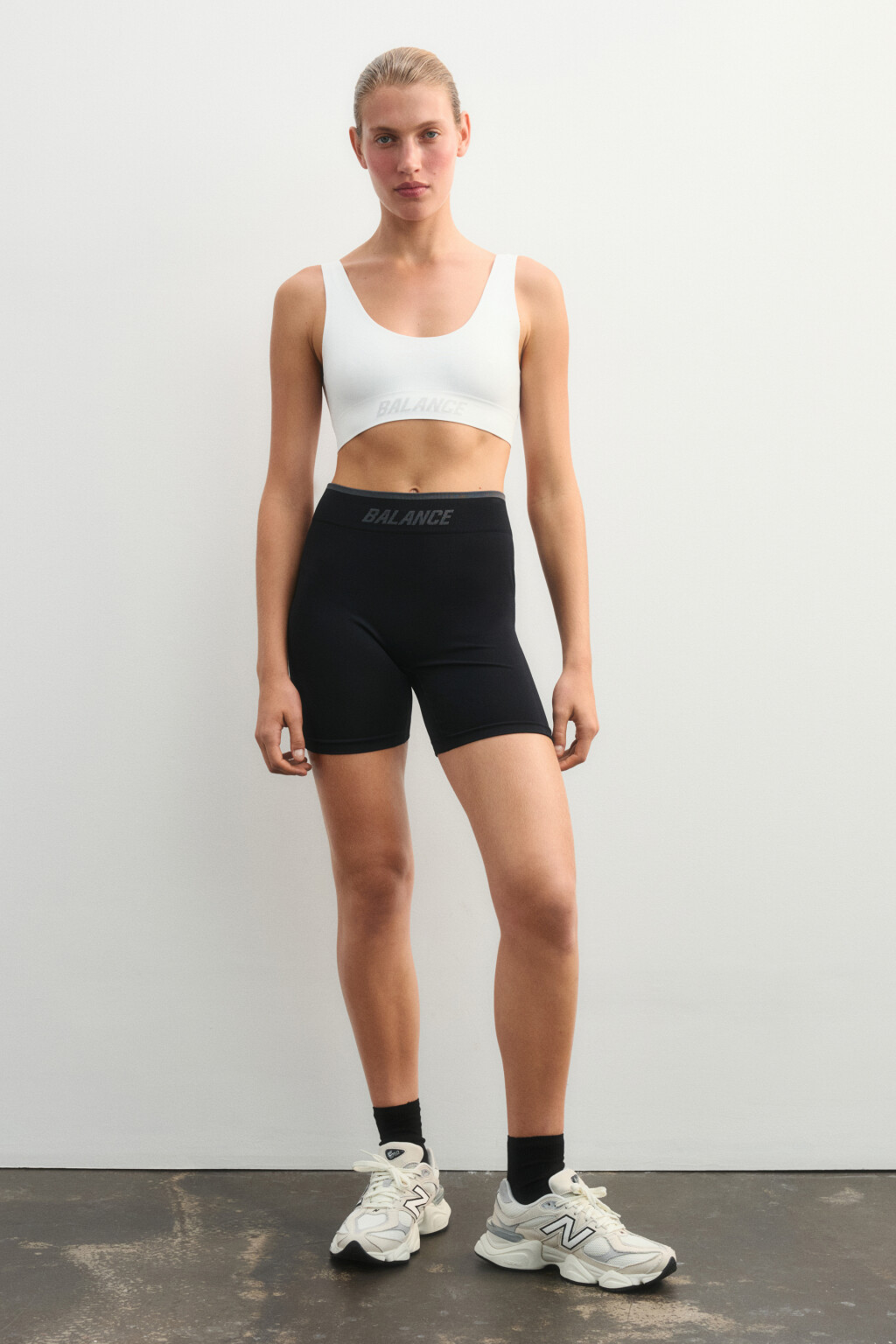 Топ-майка спортивный с надписью - цвет ванильный - 4