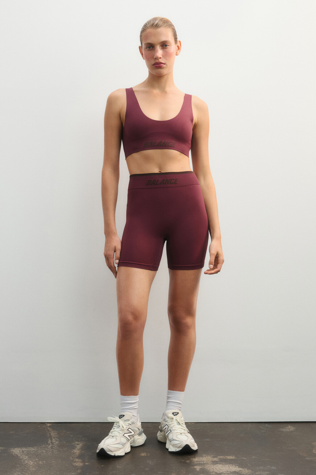 Топ-майка спортивный с надписью - цвет бордовый - 4