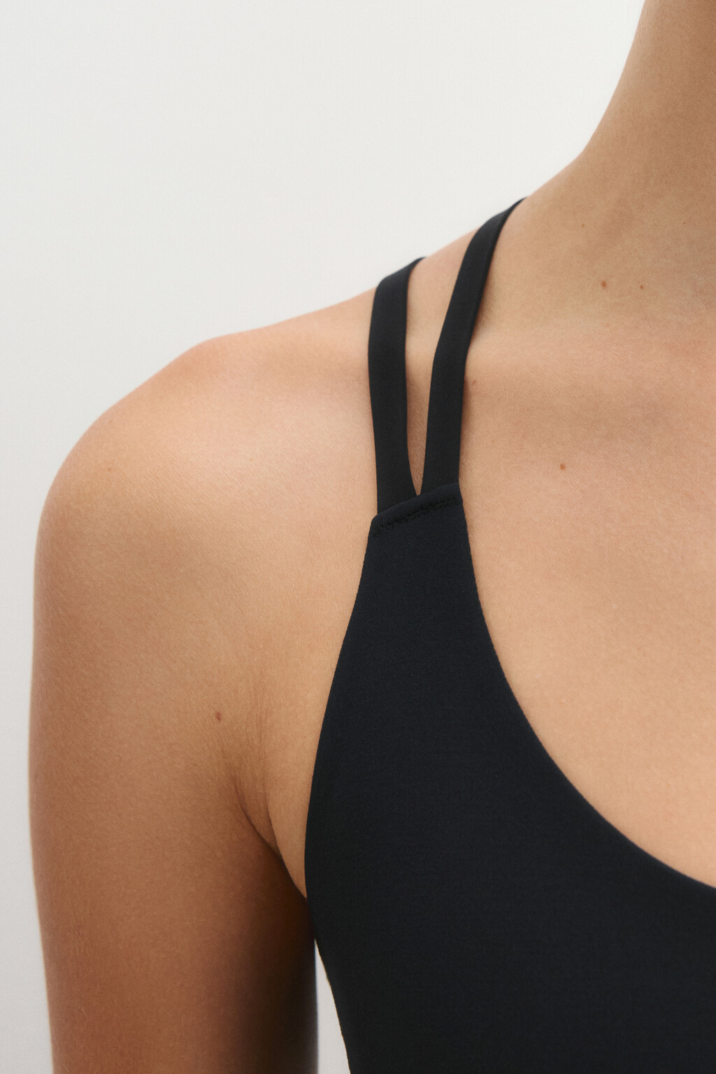 Топ-майка спортивный с надписью - цвет черный - 7