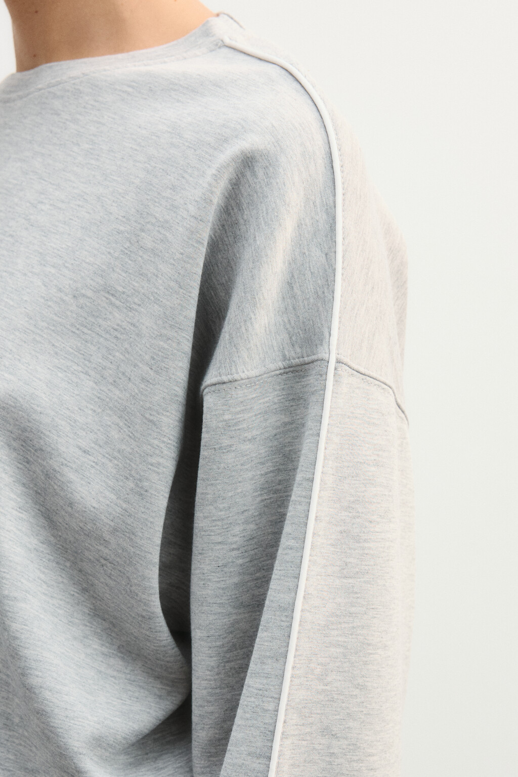 Свитшот спортивный с лампасами - цвет серый - 6