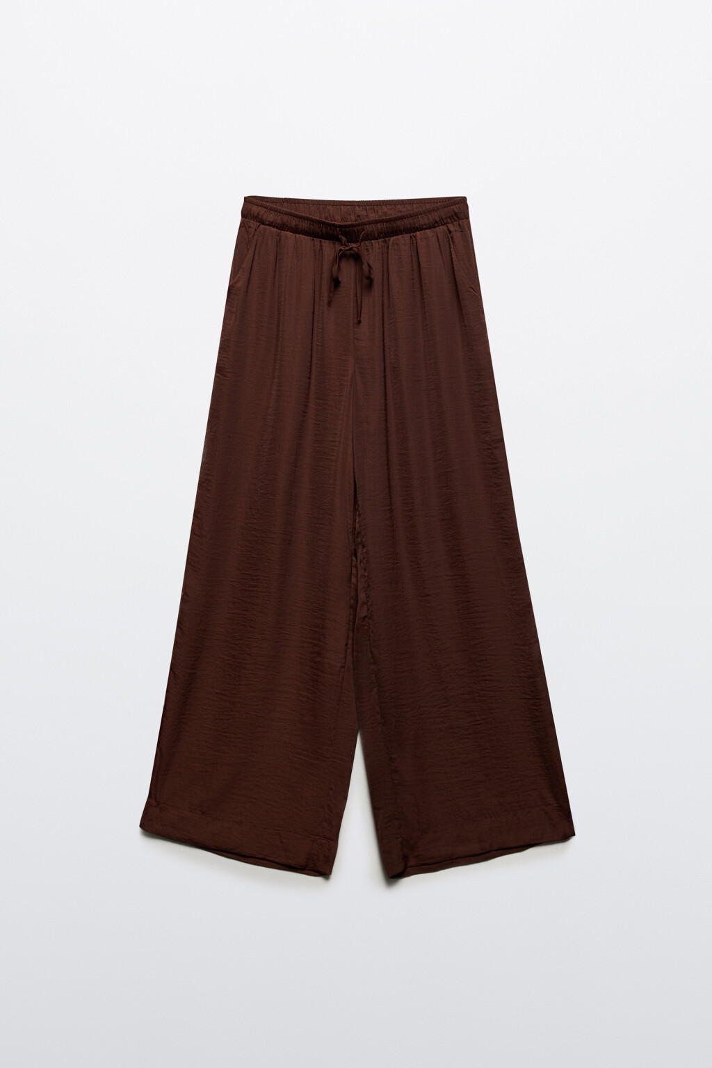 Брюки домашние атласные - цвет коричневый - 7