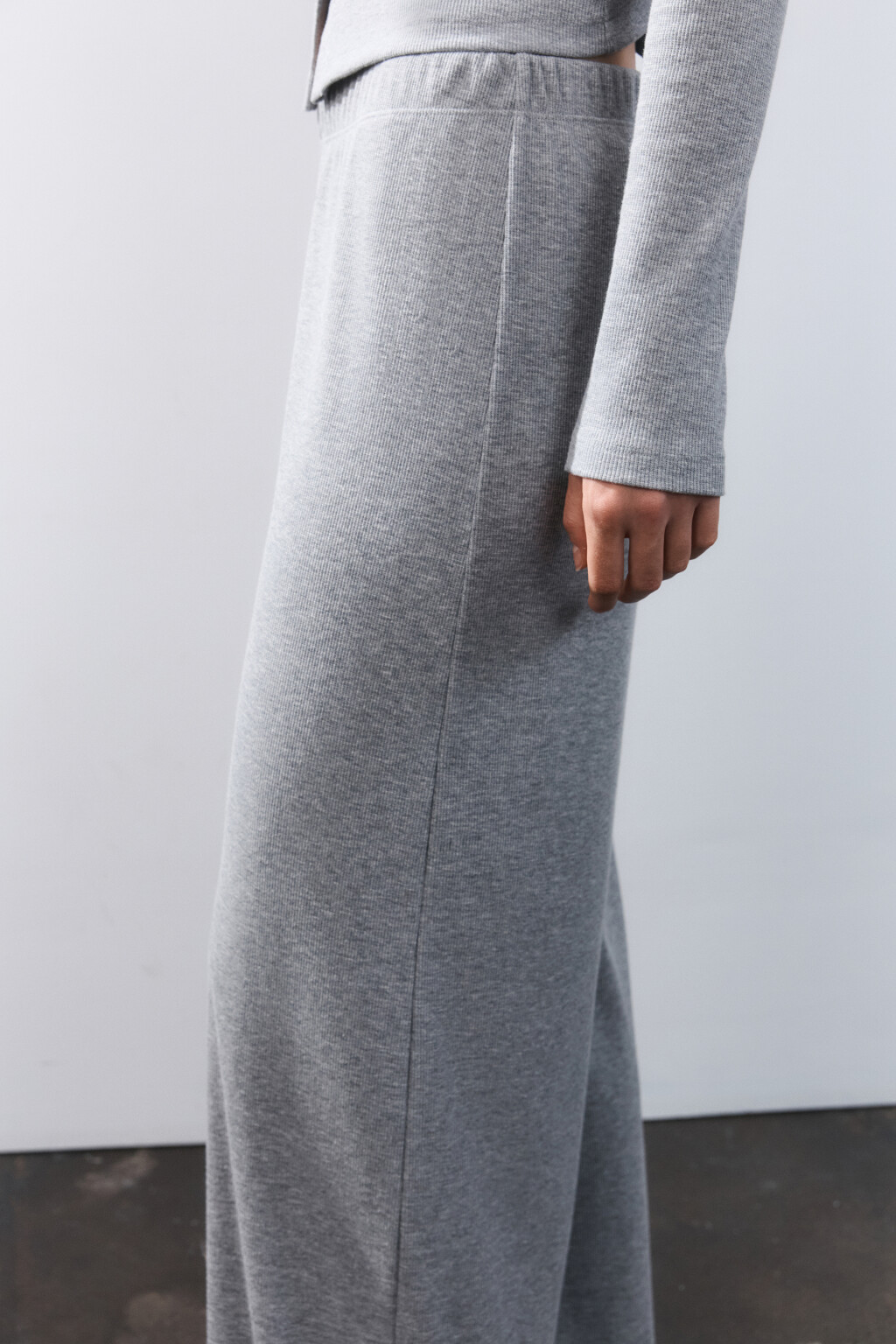 Брюки домашние из трикотажа - цвет серый - 6