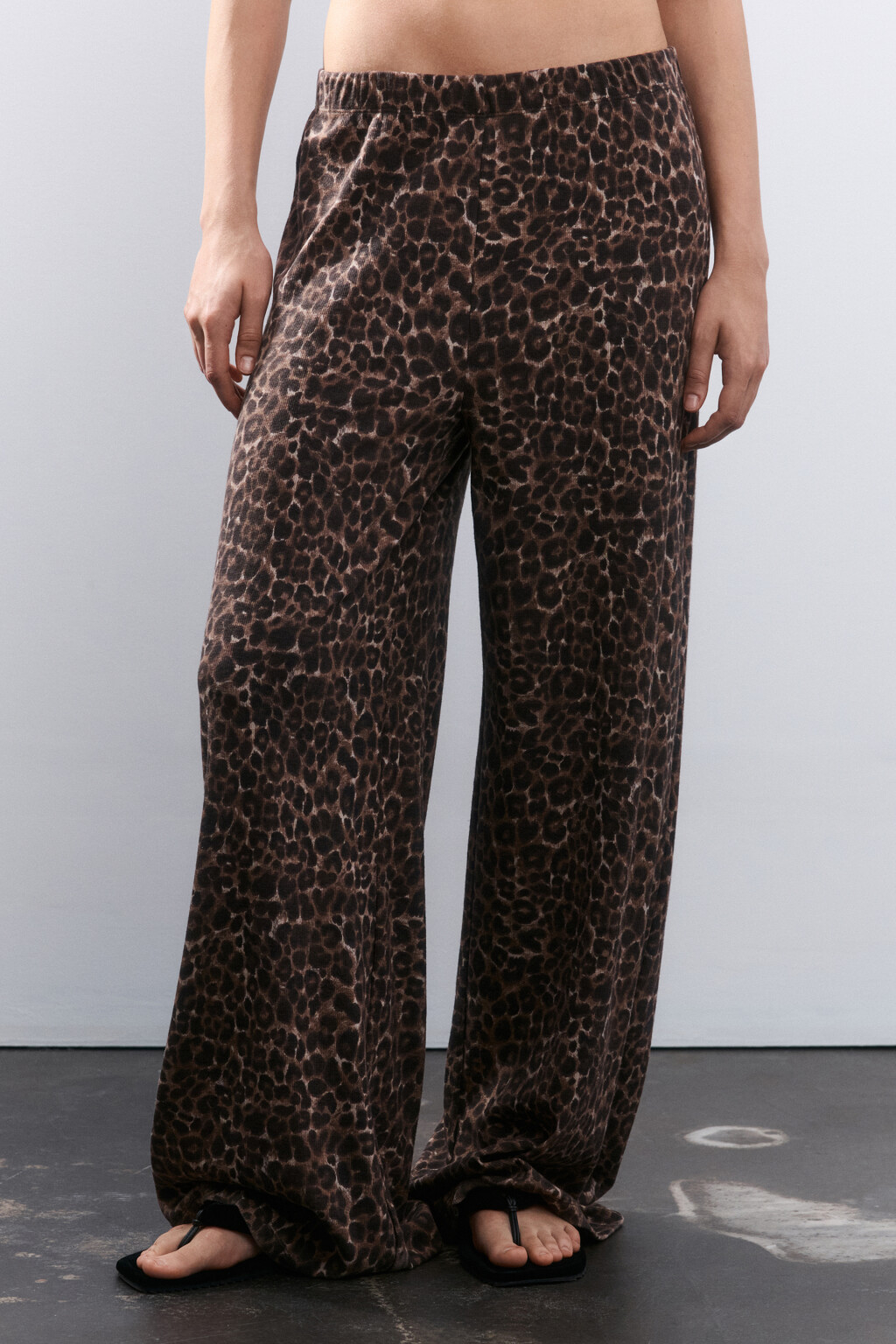 Брюки домашние из трикотажа - цвет мультиколор - 2