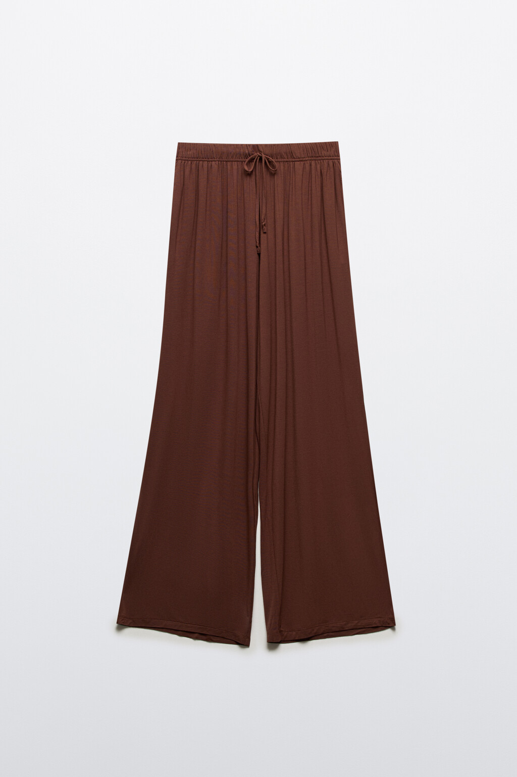 Брюки домашние широкие из вискозы - цвет коричневый - 8