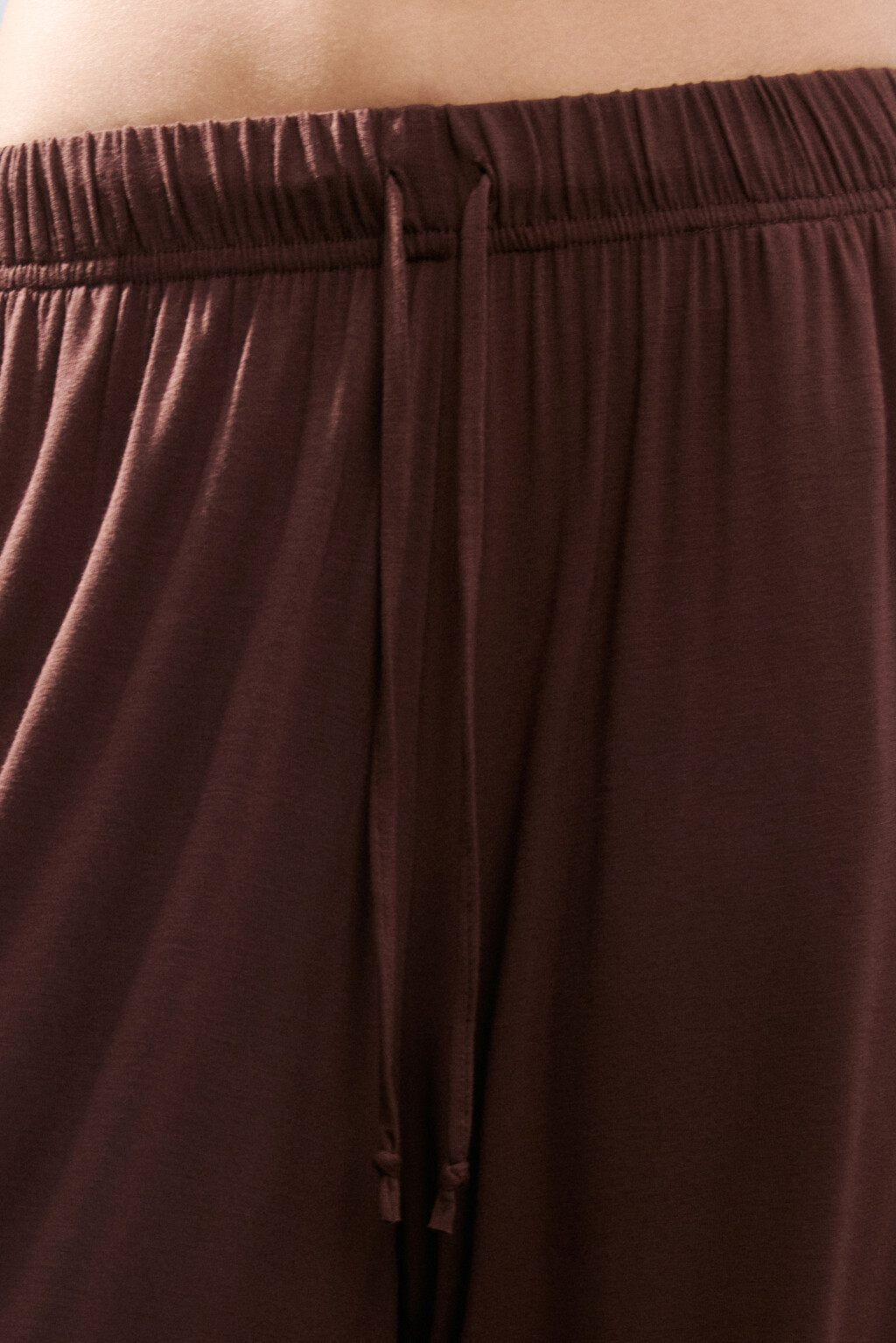 Брюки домашние широкие из вискозы - цвет коричневый - 6