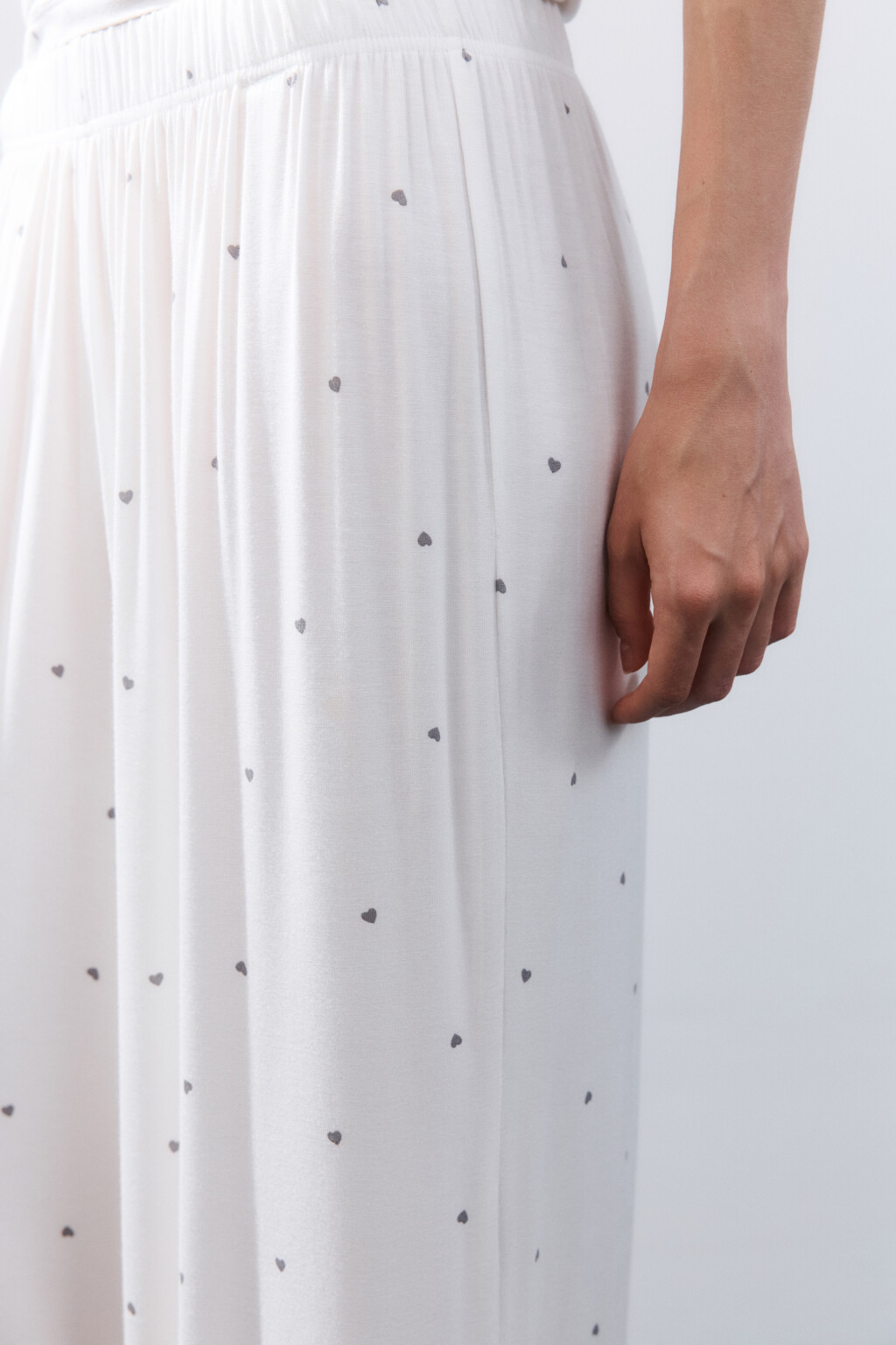 Брюки домашние широкие из вискозы - цвет серый - 6