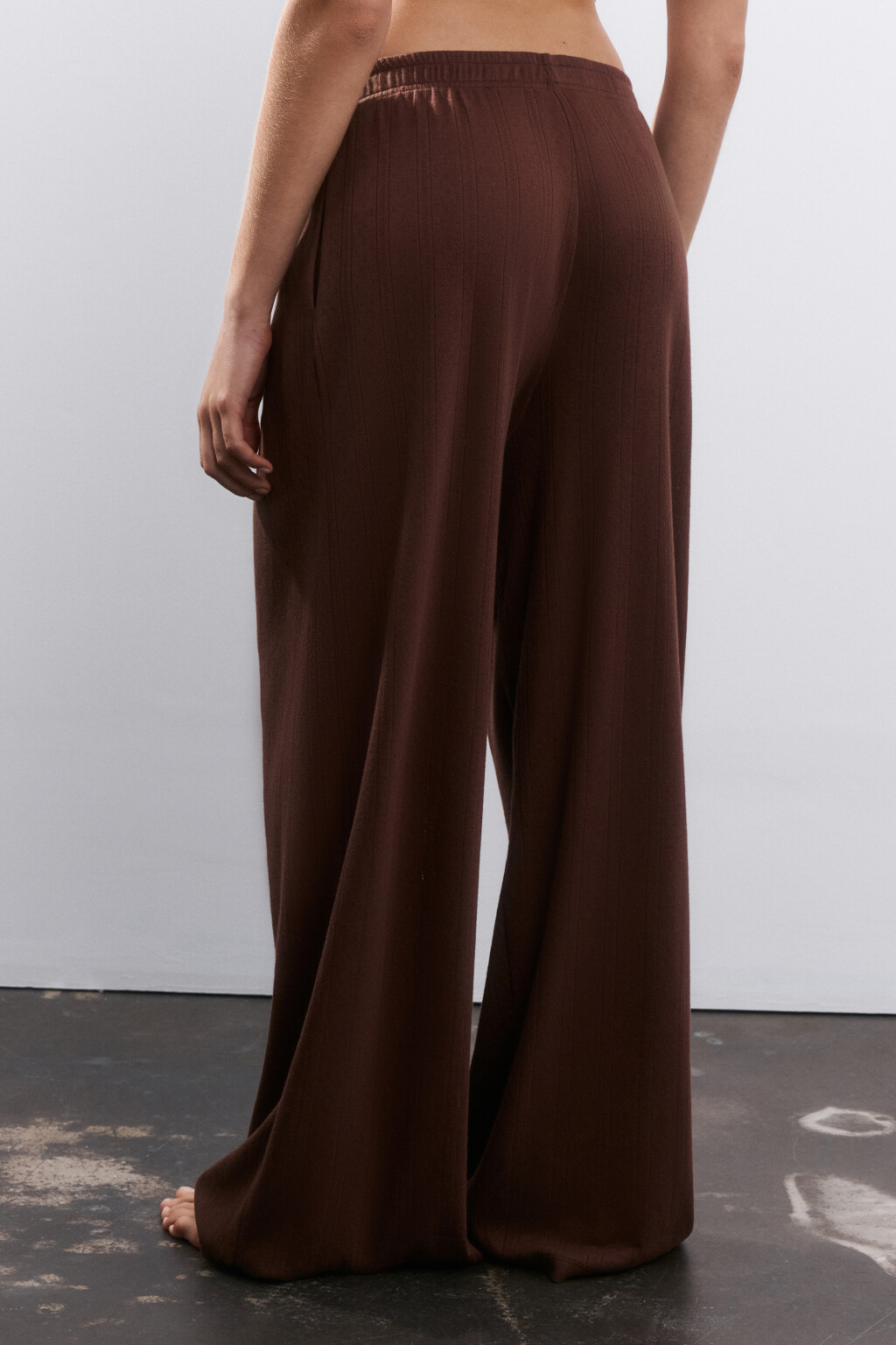 Брюки домашние из хлопка - цвет коричневый - 3