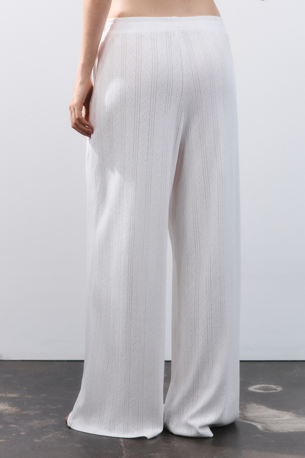 Брюки домашние из хлопка - цвет ванильный - 3