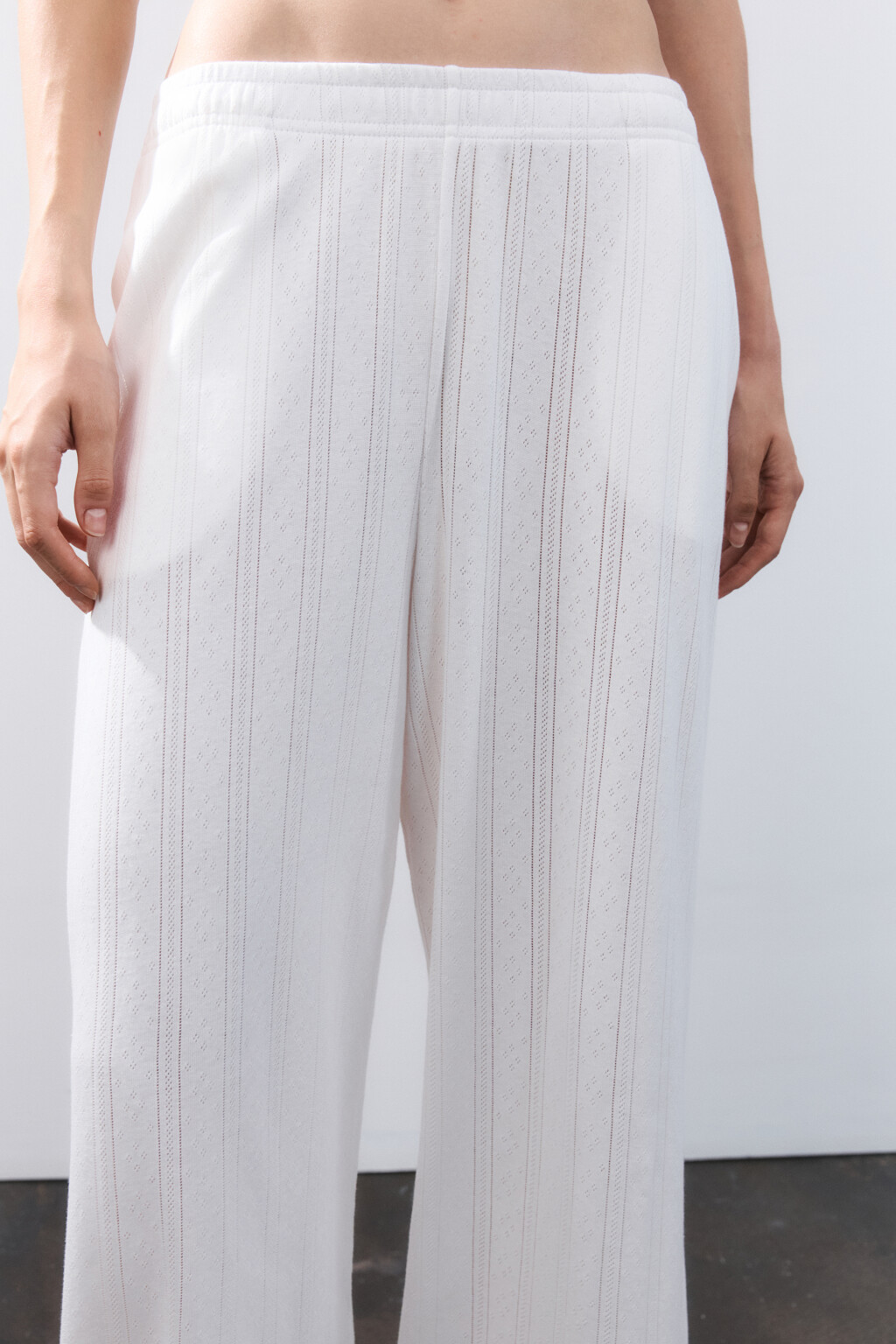 Брюки домашние из хлопка - цвет ванильный - 5