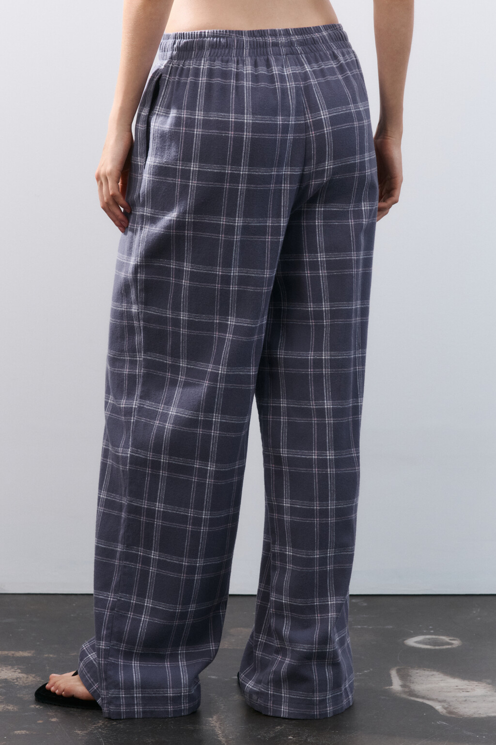 Брюки домашние из хлопка - цвет черный - 3