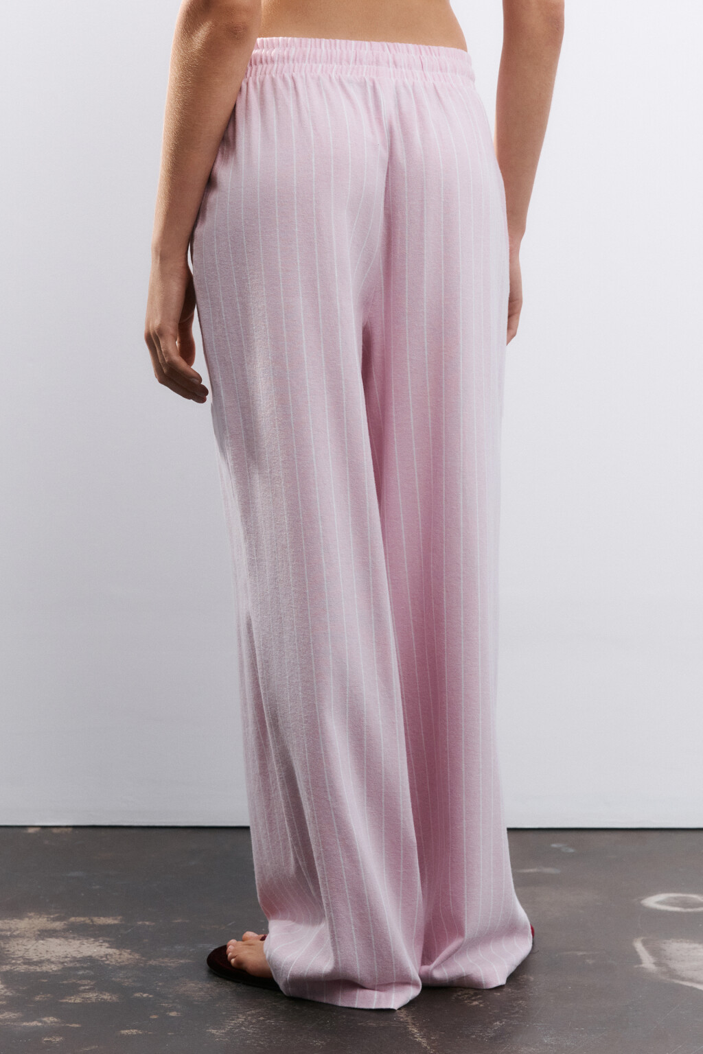 Брюки домашние из хлопка - цвет розовый - 3