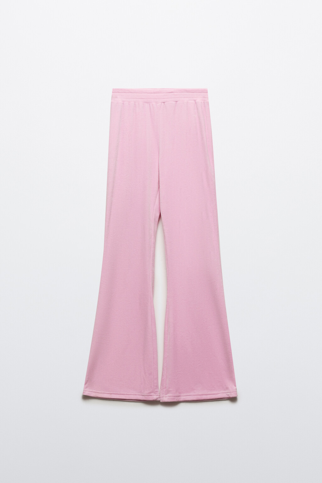 Брюки клеш домашние из велюра - цвет розовый - 8