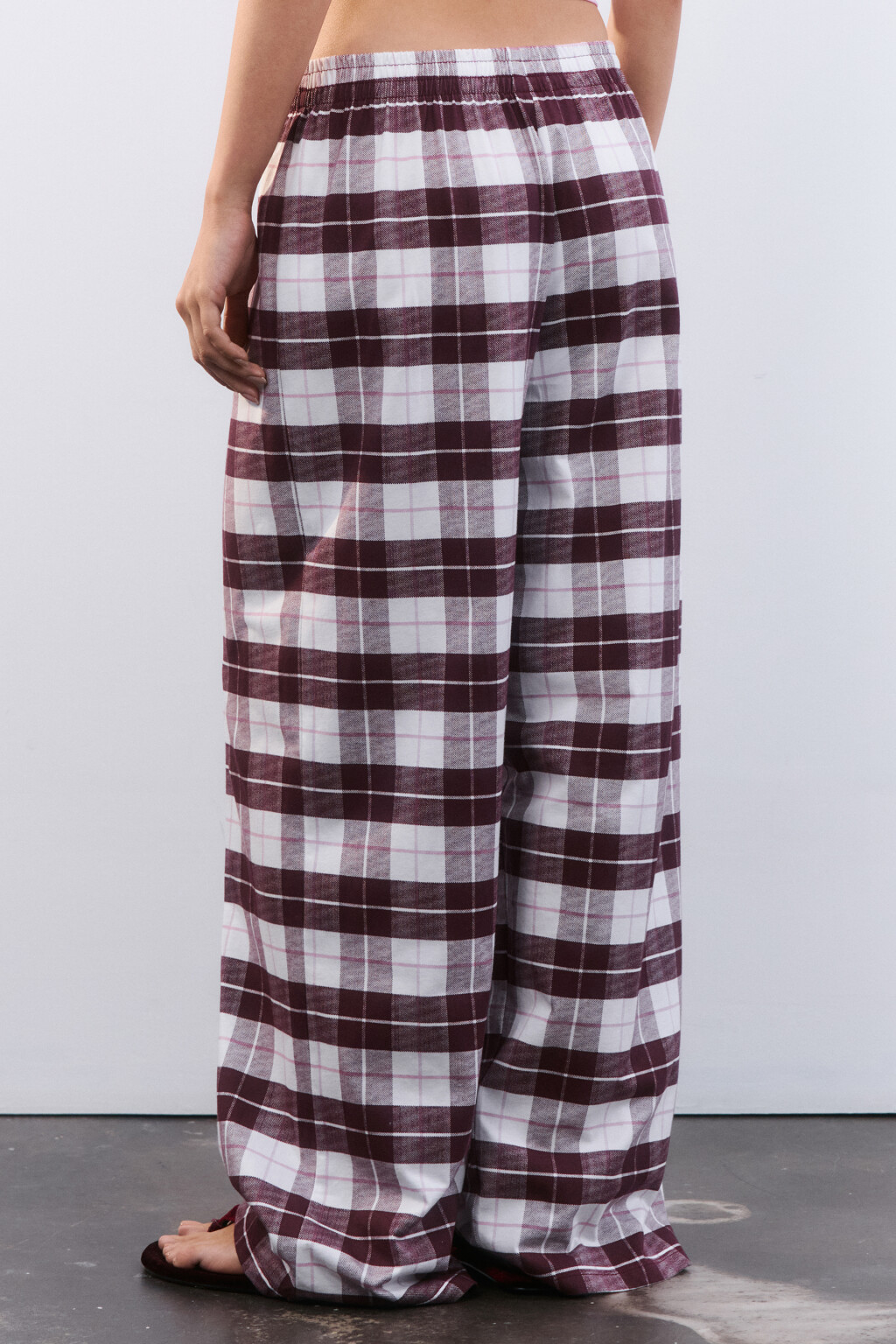 Брюки домашние из хлопкового трикотажа - цвет красный - 3