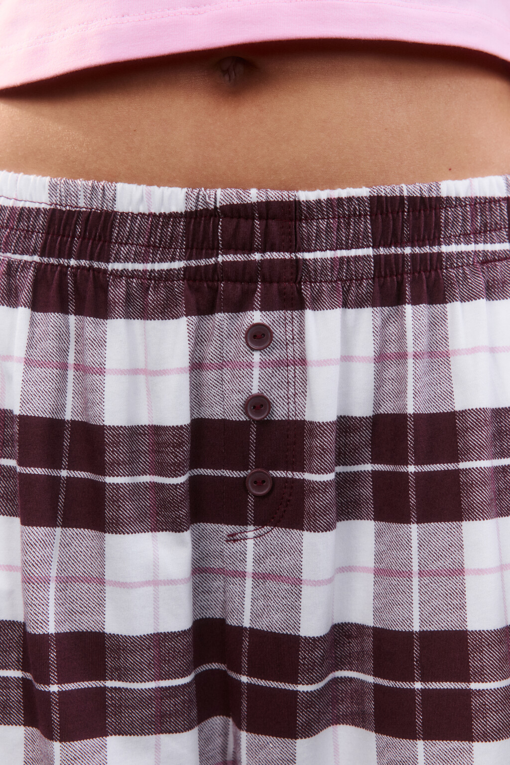 Брюки домашние из хлопкового трикотажа - цвет красный - 5