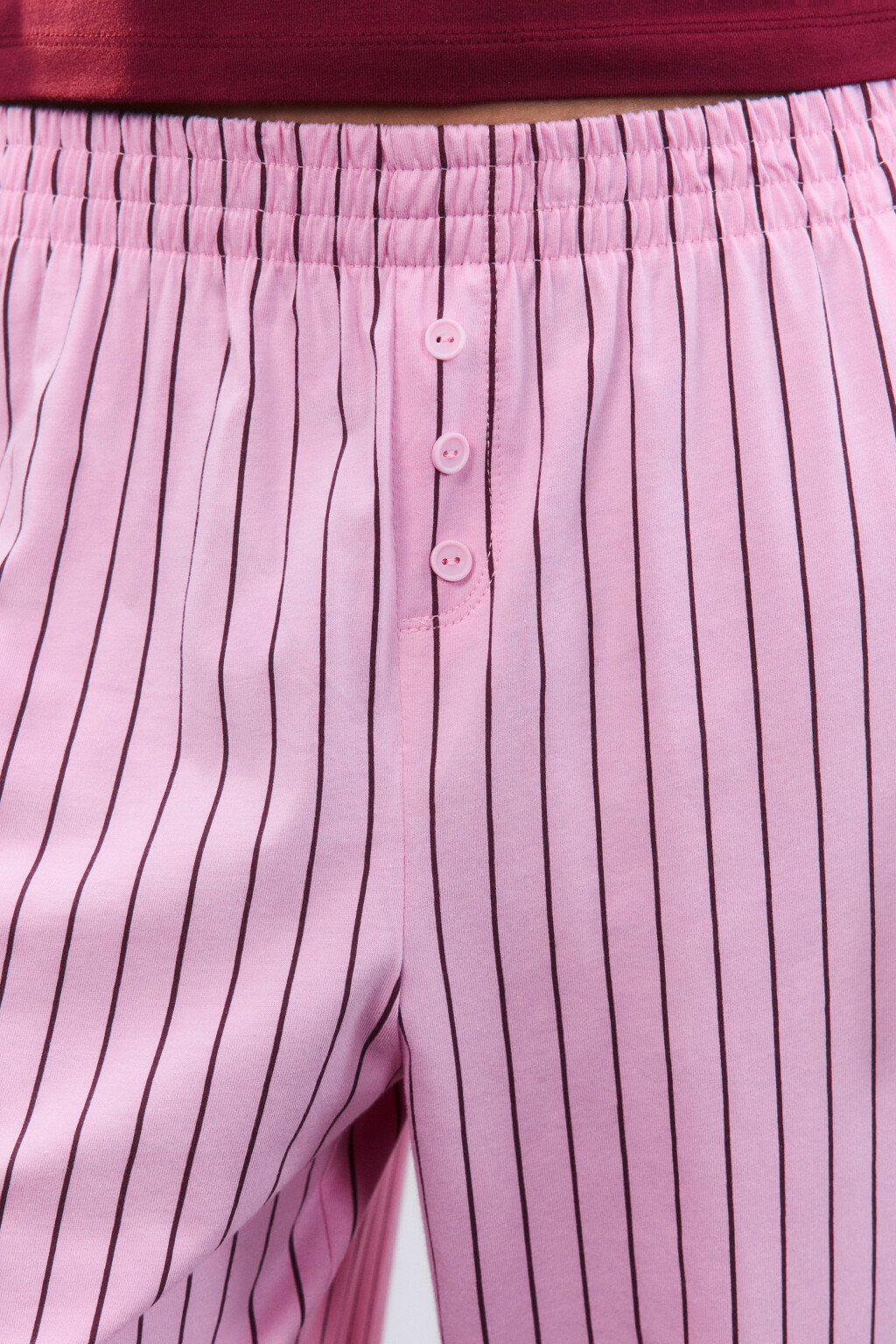 Брюки домашние из хлопкового трикотажа - цвет розовый - 5