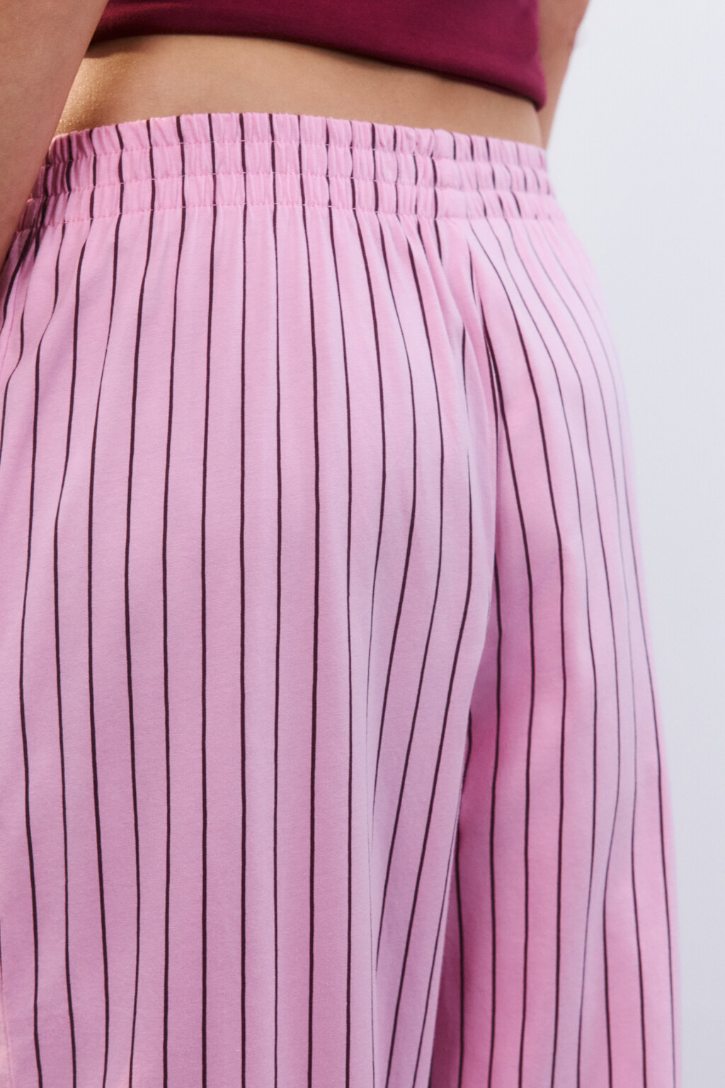 Брюки домашние из хлопкового трикотажа - цвет розовый - 6